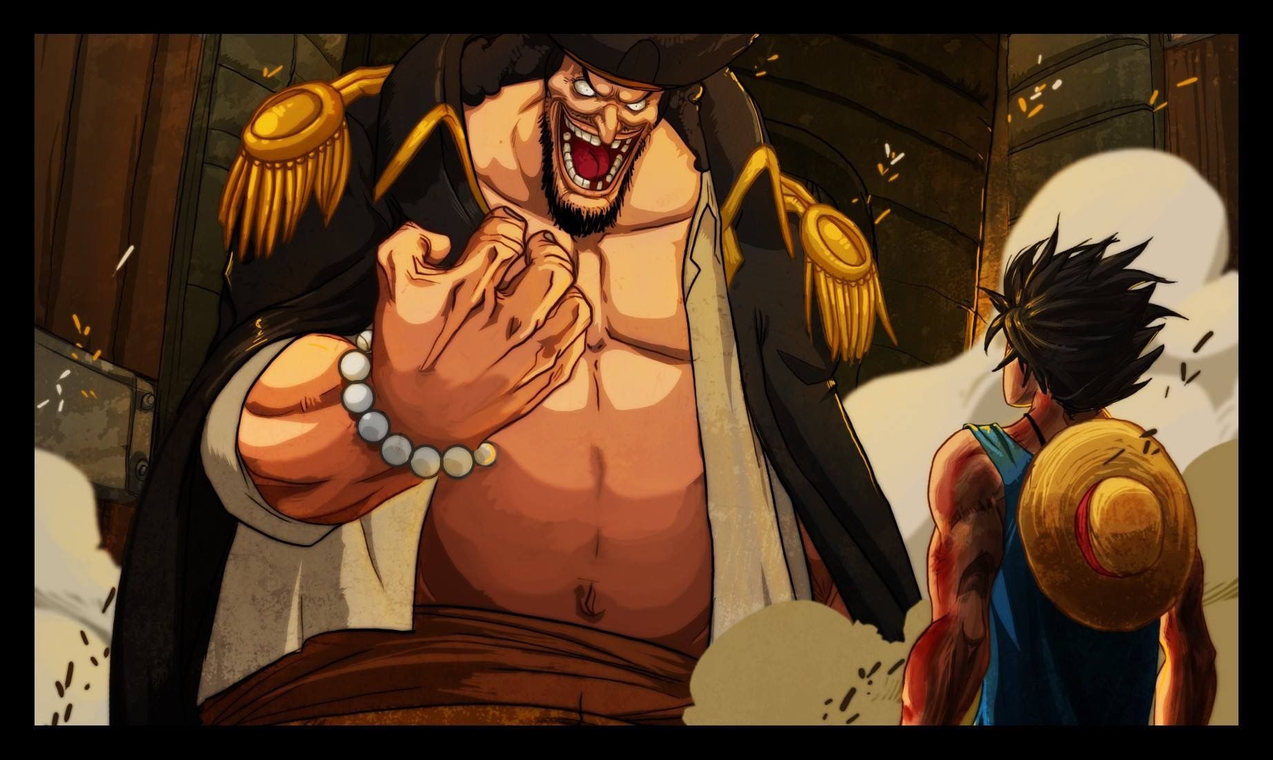 Luffy VS Blackbeard in Impel Down! I just love this fanart of One piece OP. Anime, Luffy, One piece manga