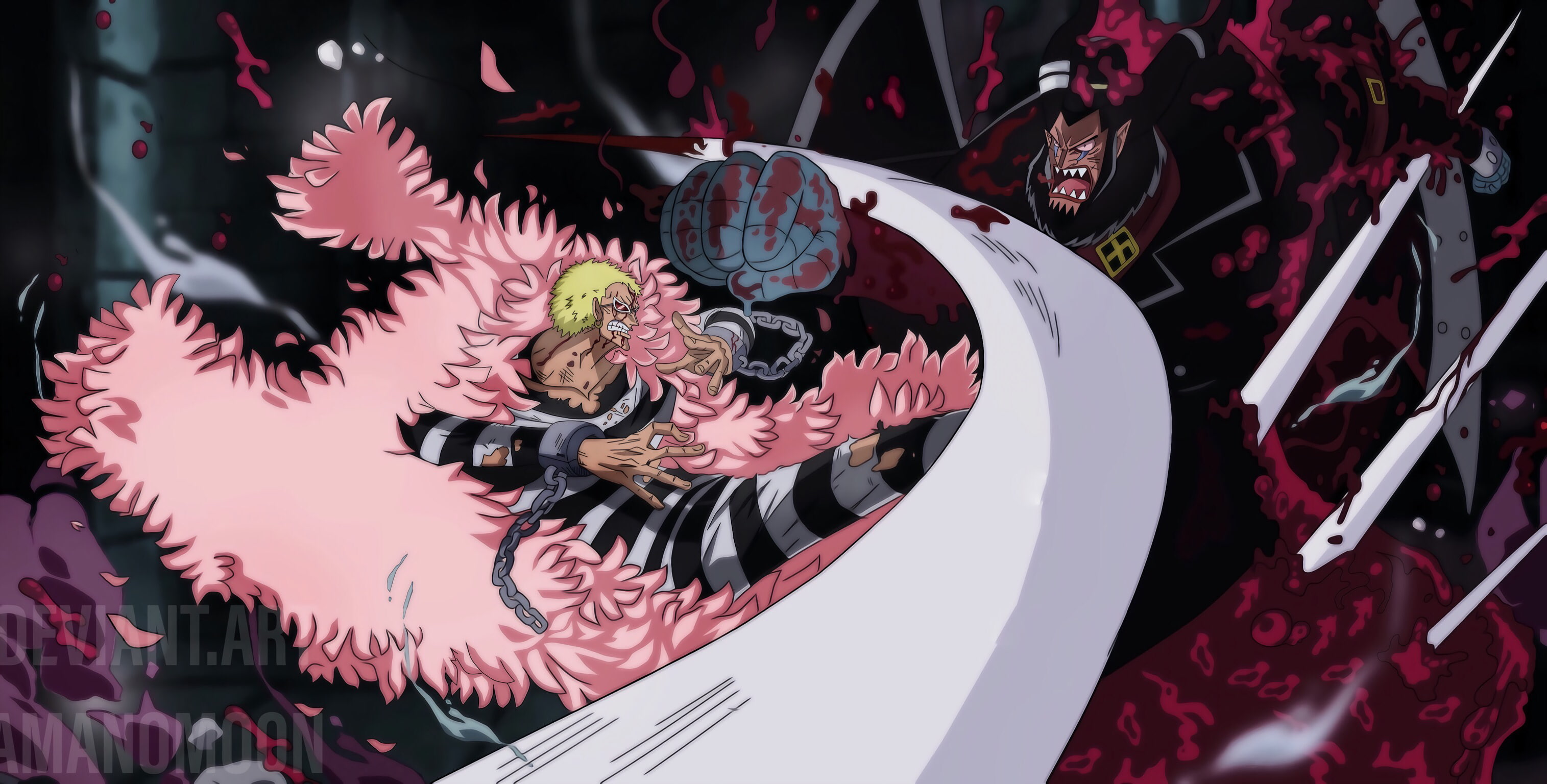 Wallpaper / 2K, Donquixote Doflamingo, One Piece, Anime, Magellan (One Piece) free download