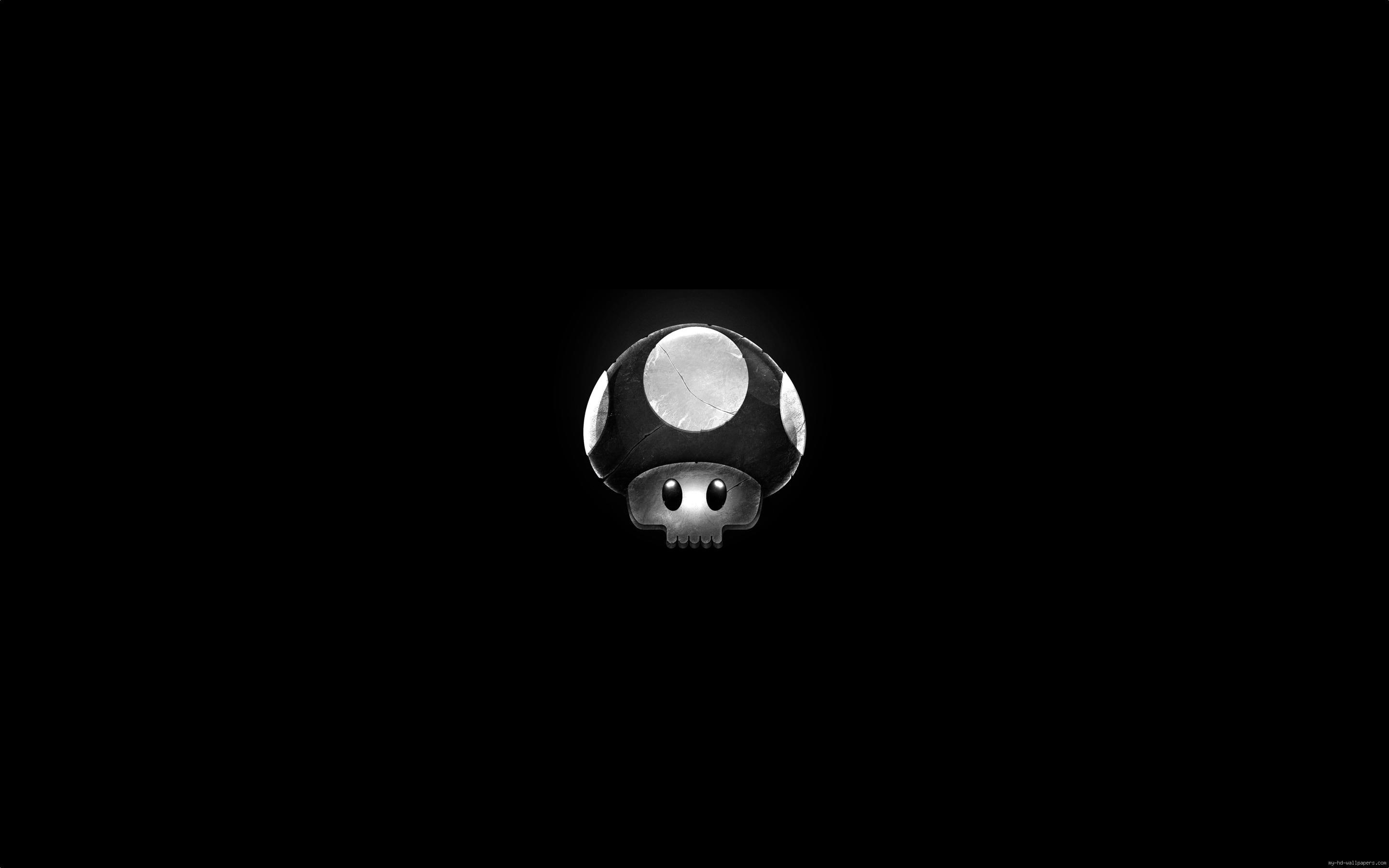 Wallpaper / scale, black, photo, dark, death, mushroom, game, illustration, gray, 2K, mario free download