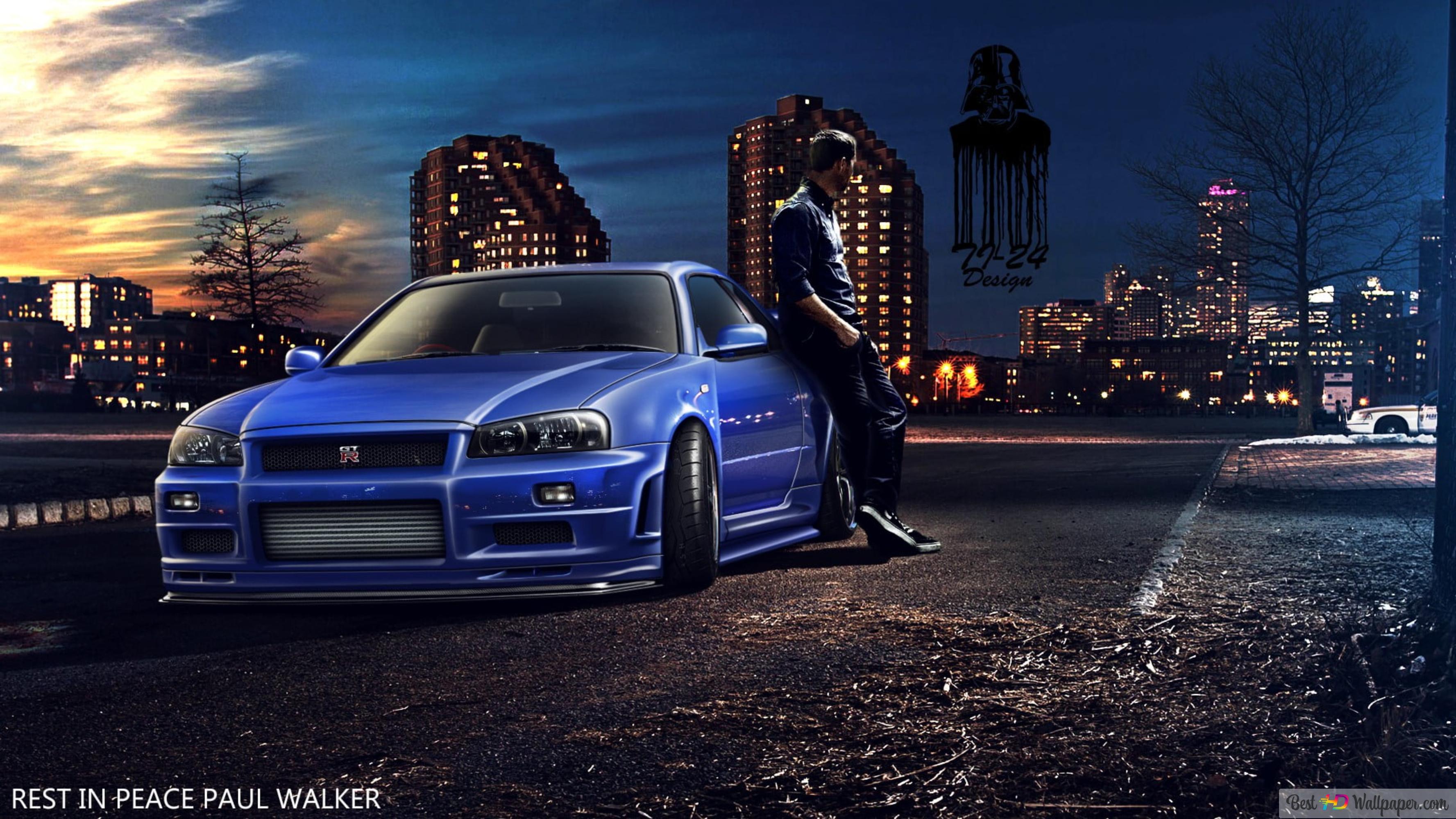 Nissan Skyline Gt R R34 Paul Walker 4K Wallpaper Download