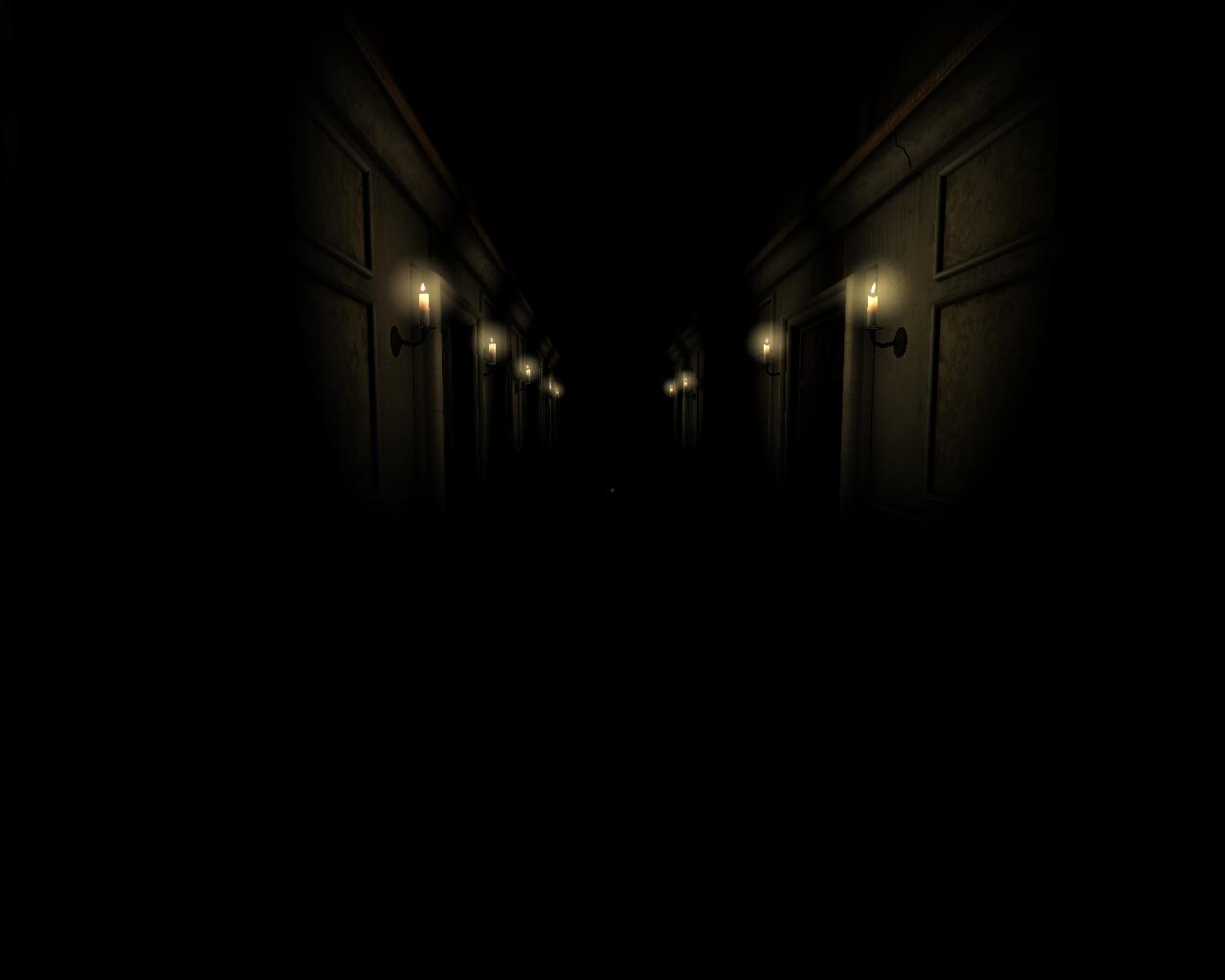 One dark hallway image