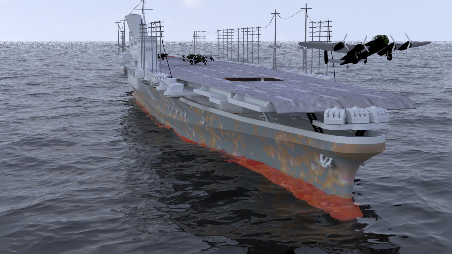 japanese aircraft carrier shinano 3D Model in Transport 3DExport