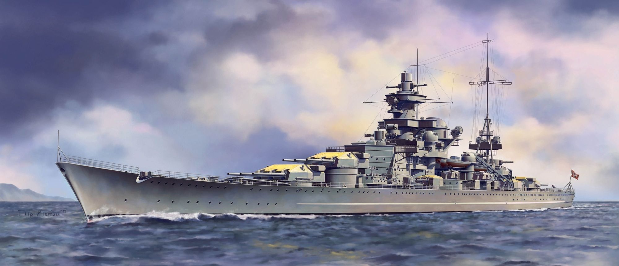 German Battleship Scharnhorst 1941. Schlachtschiff, Kriegsmarine, Schiff