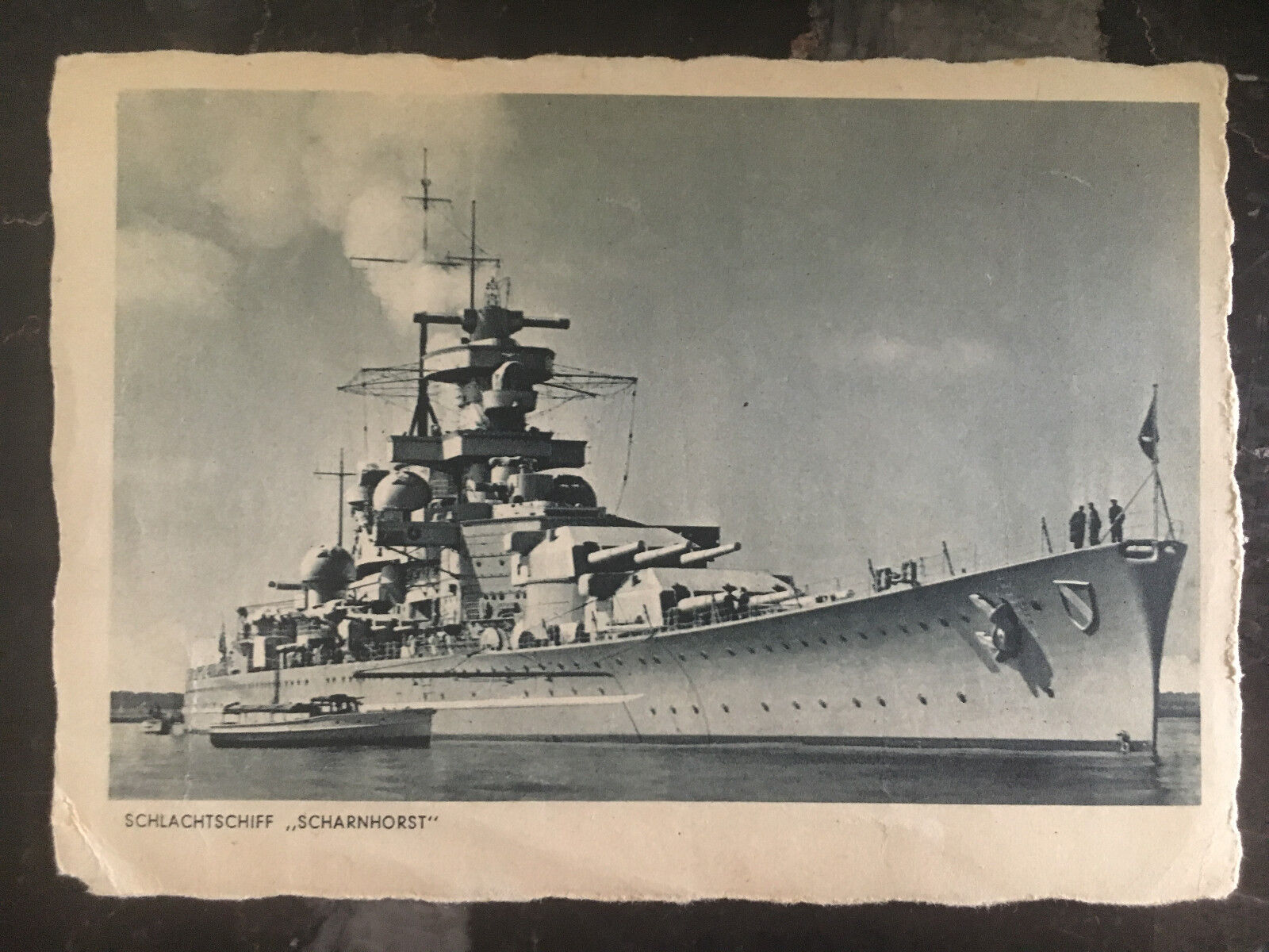 Stralsund Germany Postcard Cover Navy Battleship Scharnhorst Feldpost