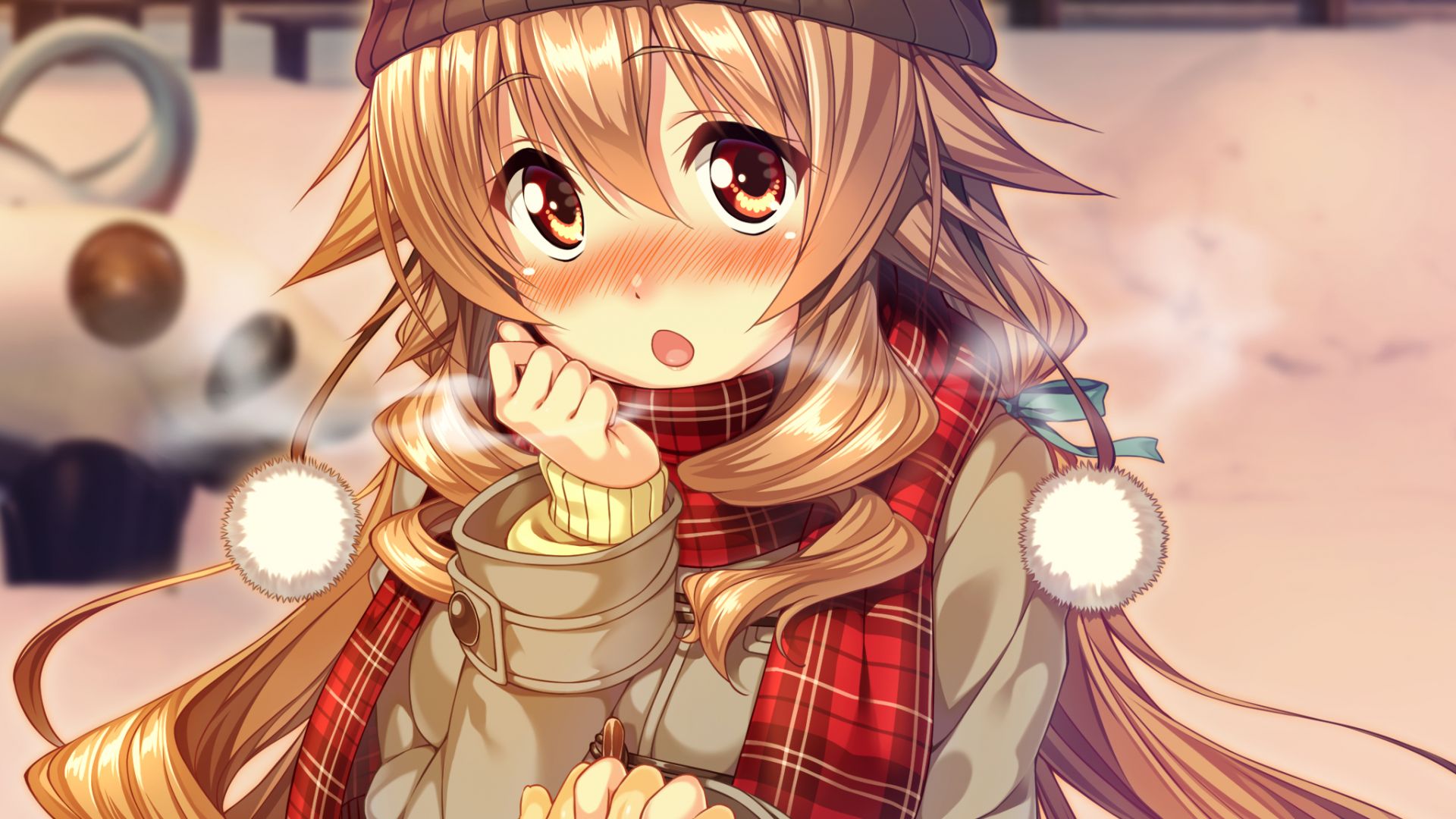 Desktop Wallpaper Koharu Hoshikawa, Amakano, Cute Anime Girl, HD Image, Picture, Background, 6dab4e