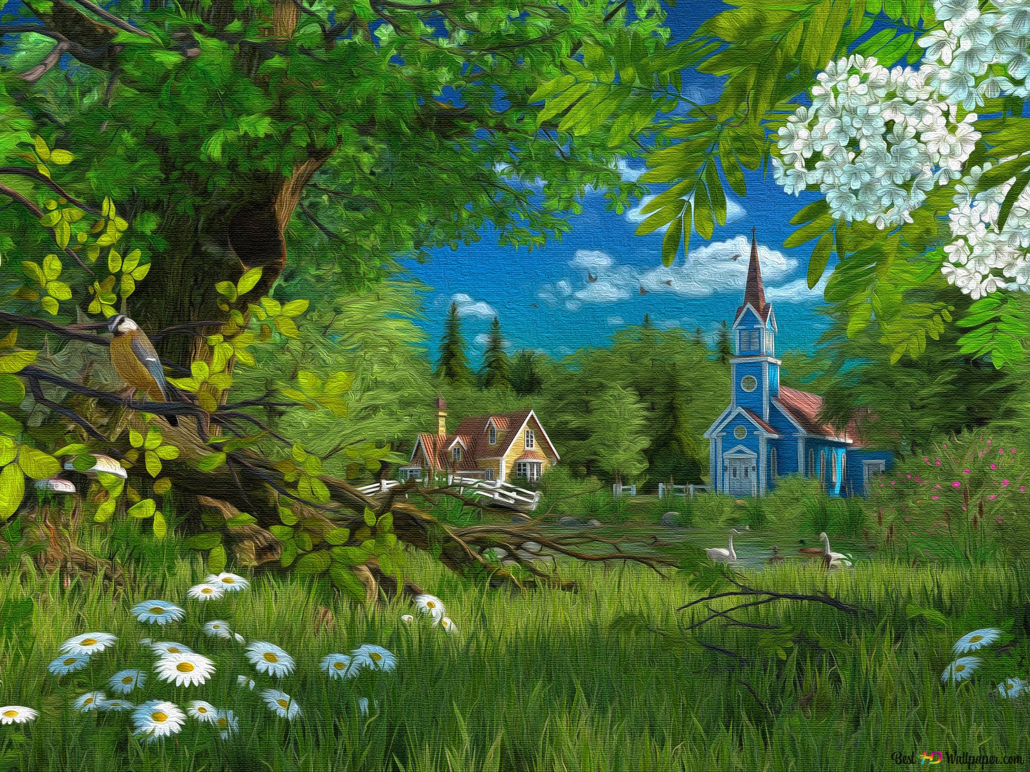 A very green summer 4K wallpaper download