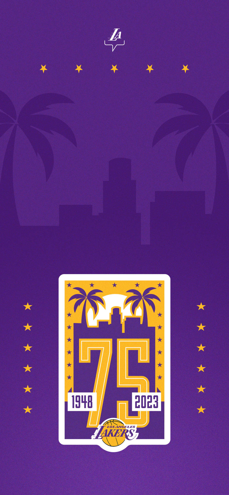 Download Los Angeles Lakers 75 Years Mobile Wallpaper