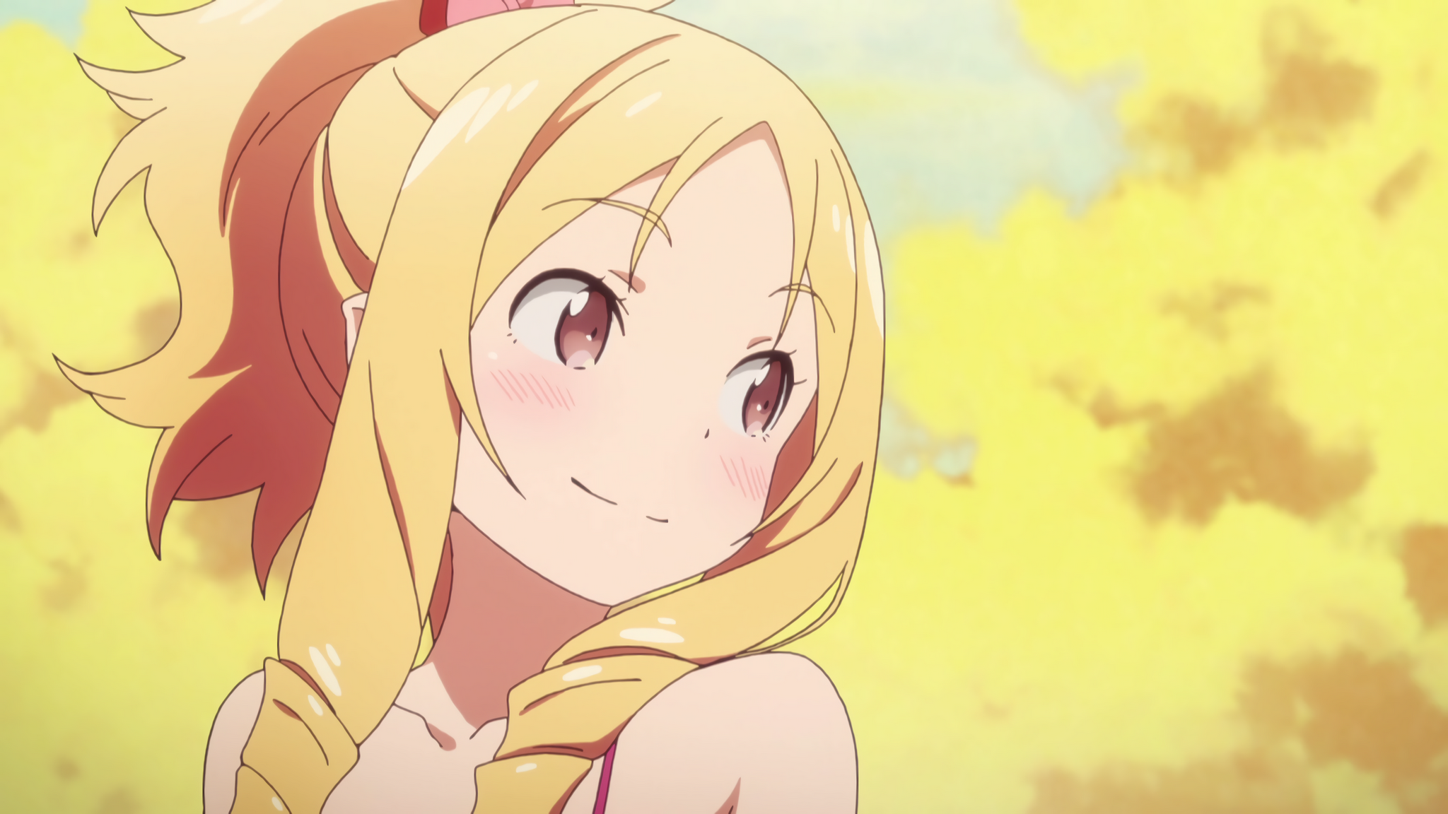 Wallpaper / Eromanga Sensei, Elf Yamada, Blonde, Anime, Anime Girls, Clear Sky, Smiling Free Download