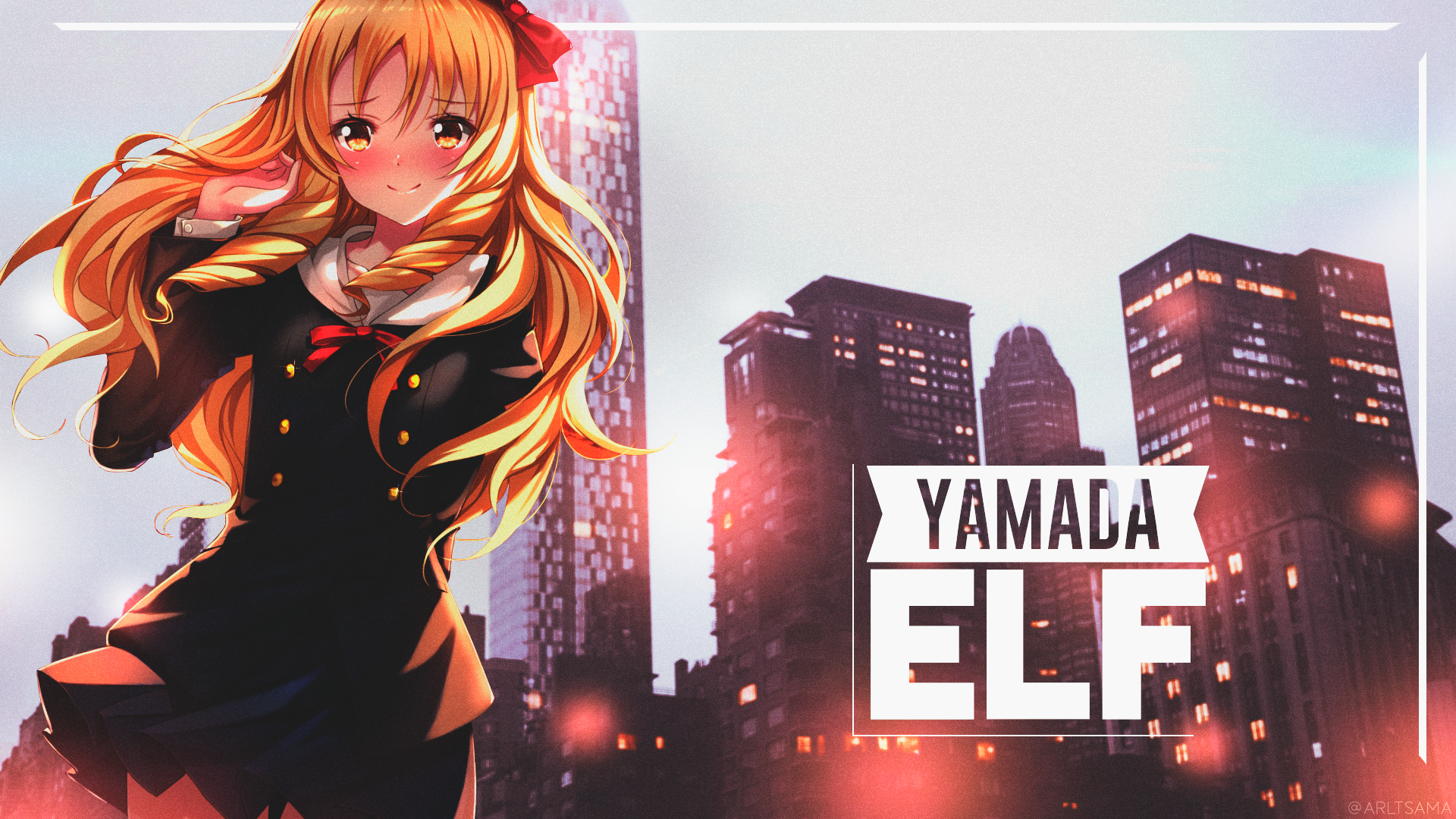 Wallpaper / Elf Yamada, Eromanga Sensei, Anime Girls, School Uniform, Anime, Long Hair, Picture In Picture Free Download