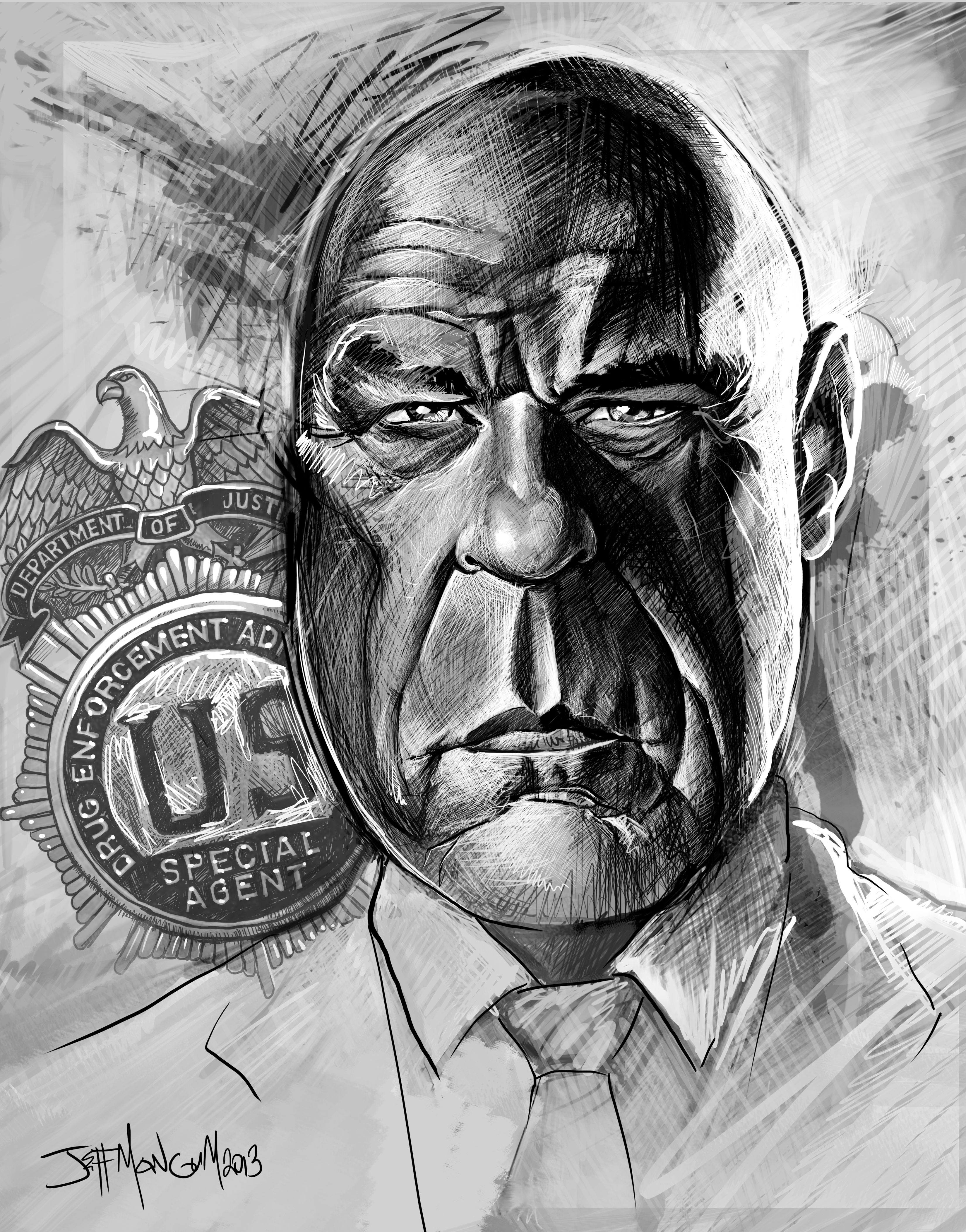 Reckoning Hank Schrader (Dean Norris) From Breaking Bad. Breaking bad, Caricature, Best tv shows