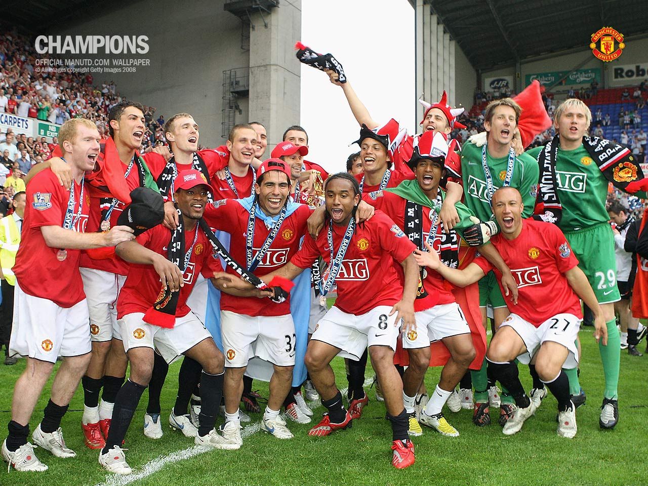 Champions 2007 2008. Manchester United Wallpaper