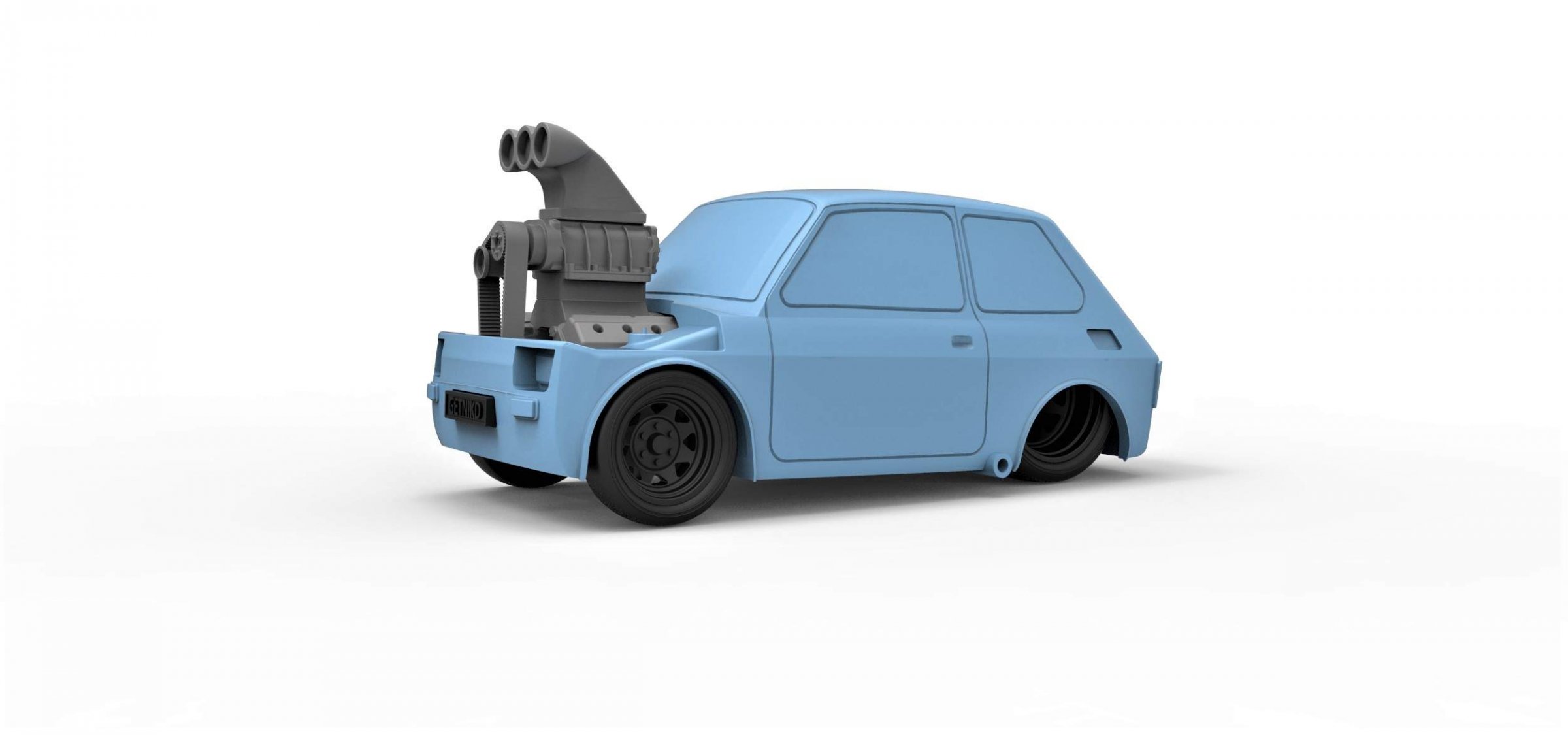 Crazy Fiat 126p Print Model