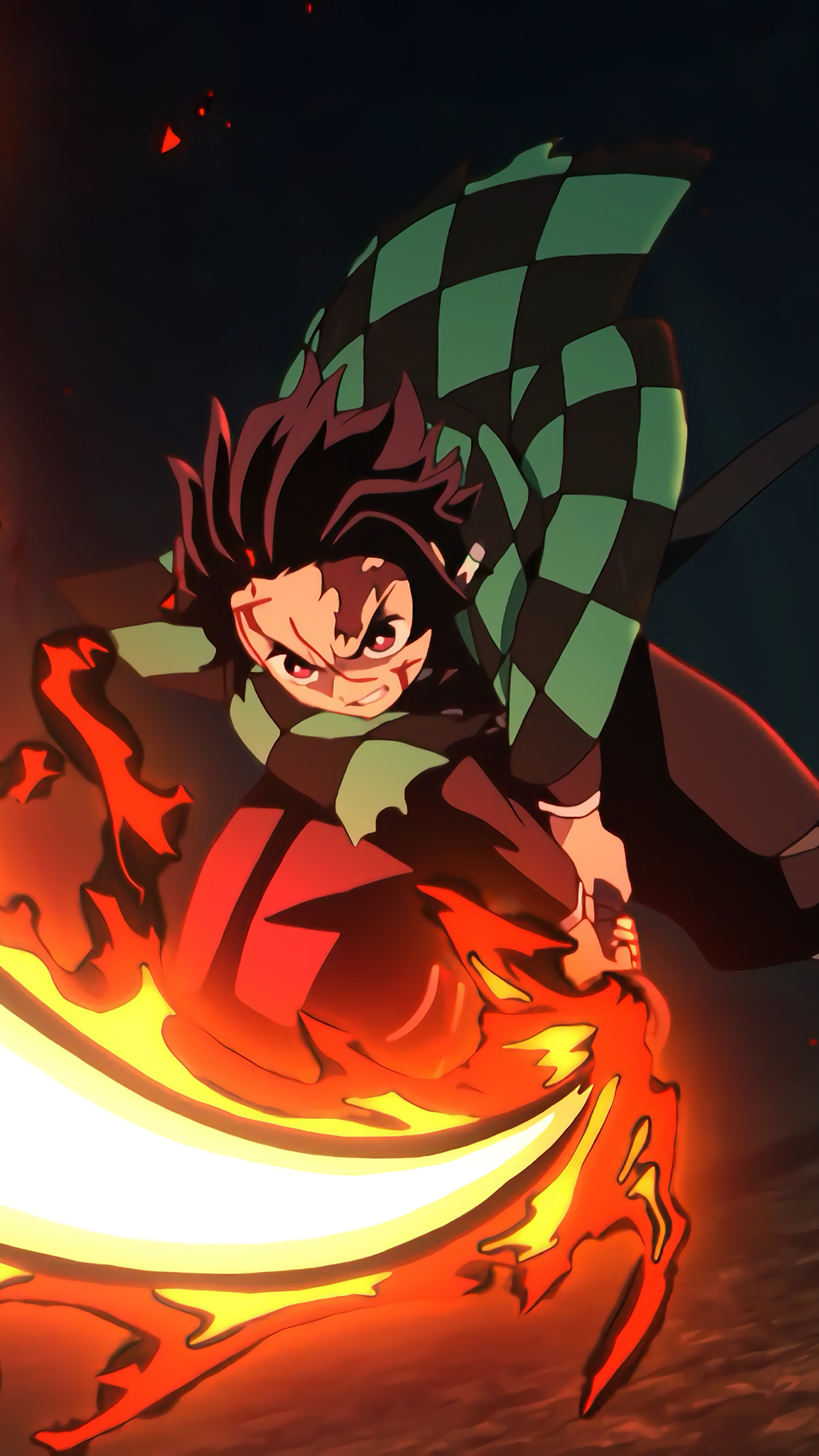 Tanjiro, Flaming, Katana, Kimetsu no