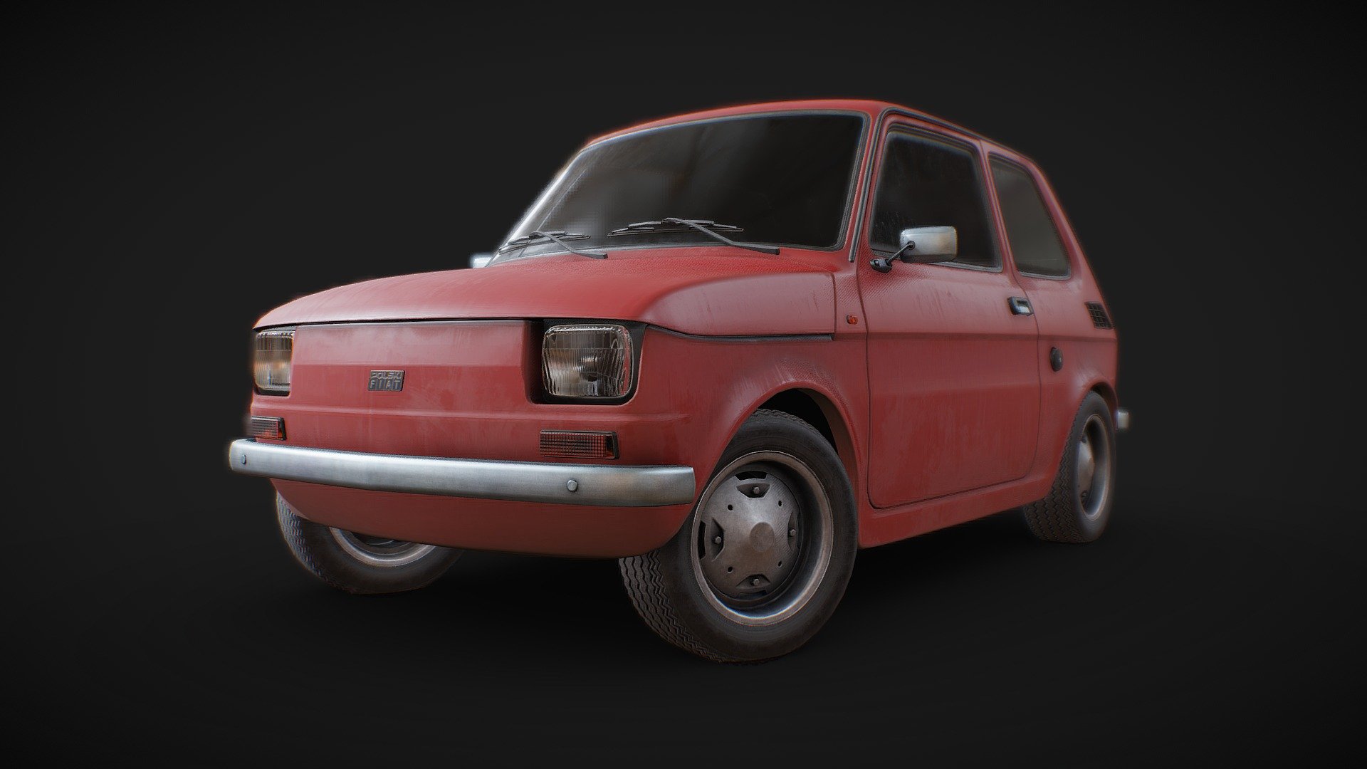 LOW POLY] Polski Fiat (Fiat 126p) Royalty Free 3D model by Martin Trafas [7bdbb41]