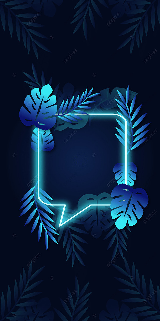 Free Phone Wallpaper Of Neon Tropical Leaves Background Wallpaper Image For Free Download