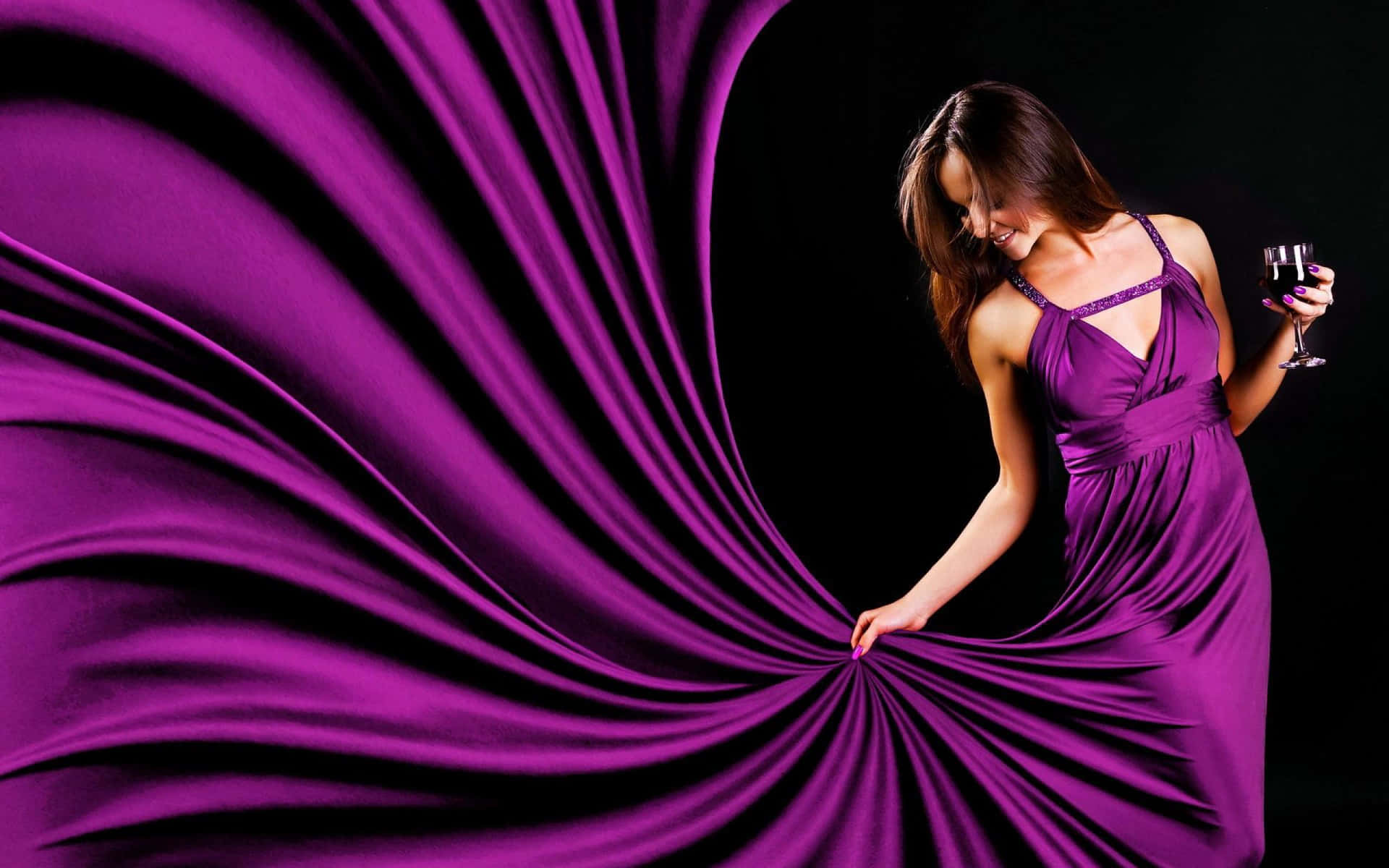 Download A Woman In A Purple Dress