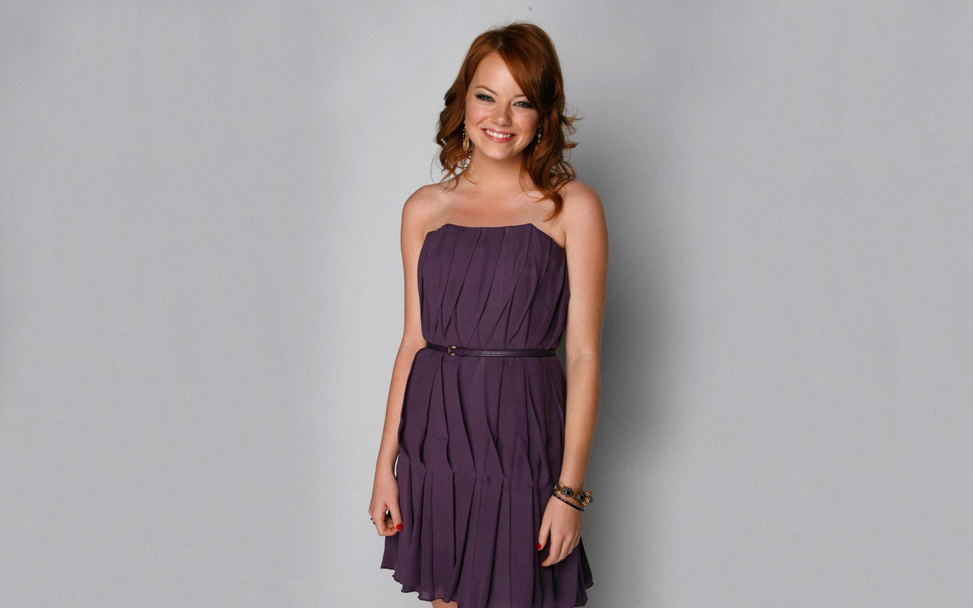Emma Stone Purple Dress wallpaper. Emma Stone Purple Dress