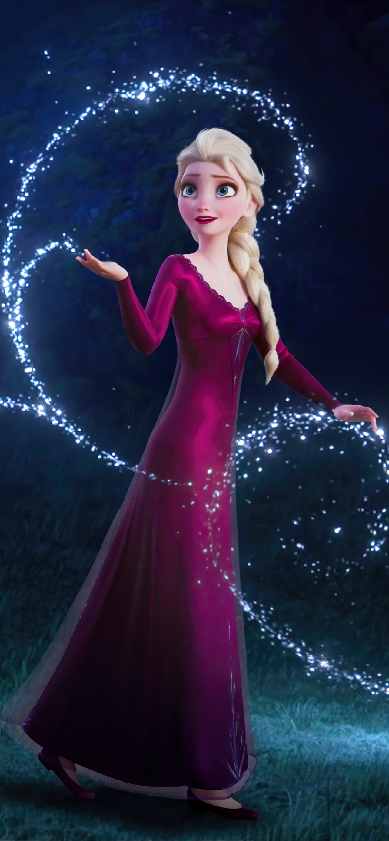 Elsa purple dress Wallpaper Download