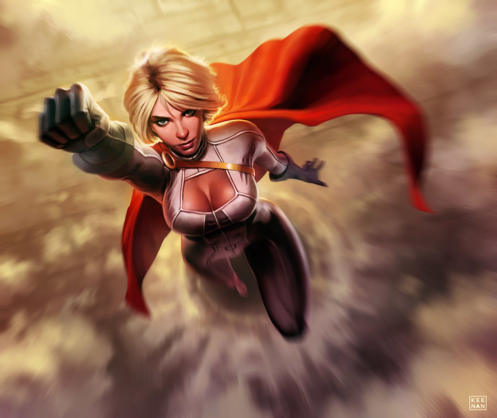 4K Power Girl Wallpaper and Background Image