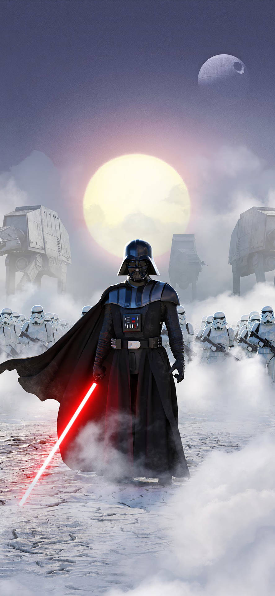 Download Vader With Troopers Star Wars 4k iPhone Wallpaper