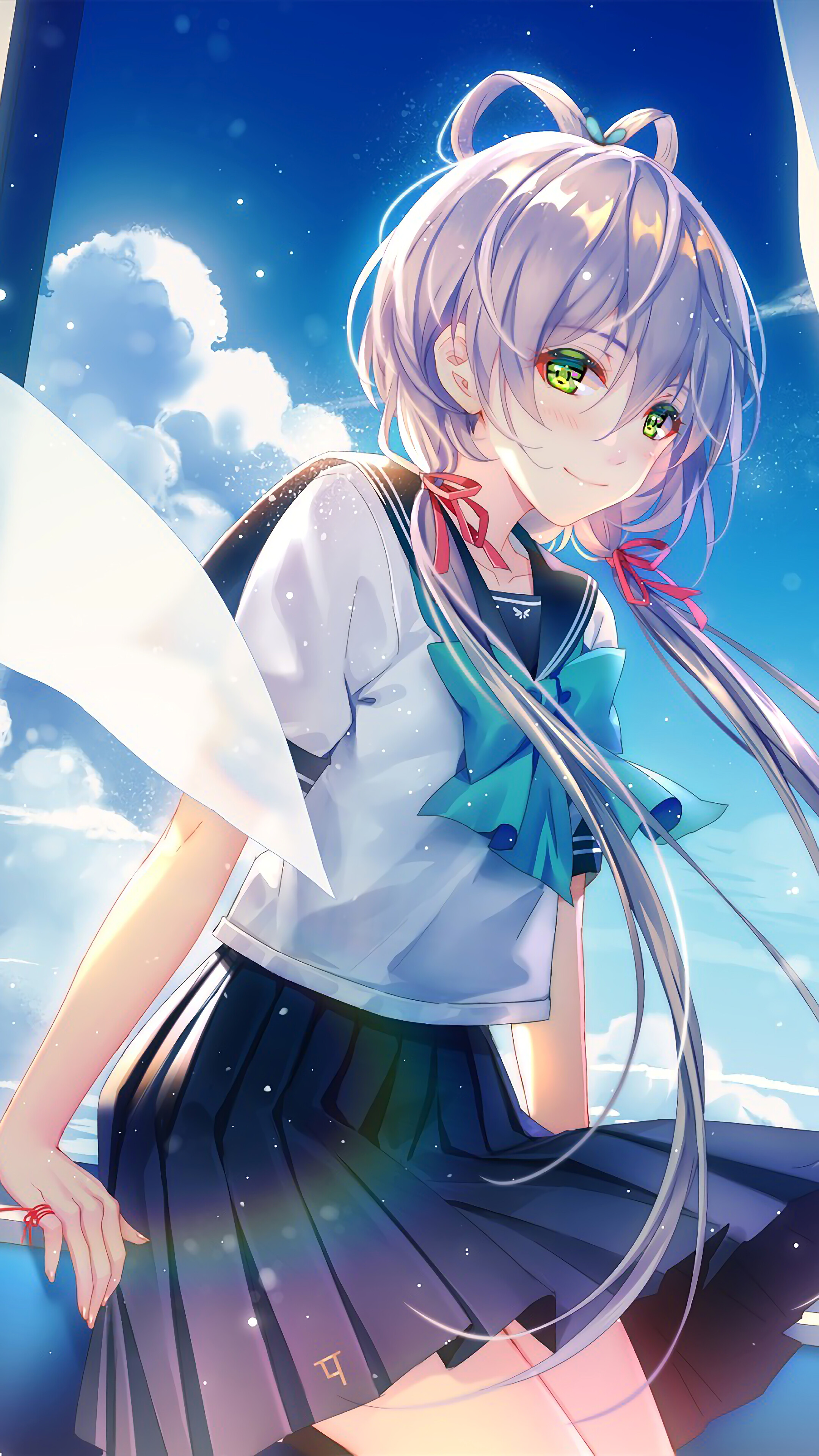 Anime, Beautiful, School Girl, 4k Gallery HD Wallpaper