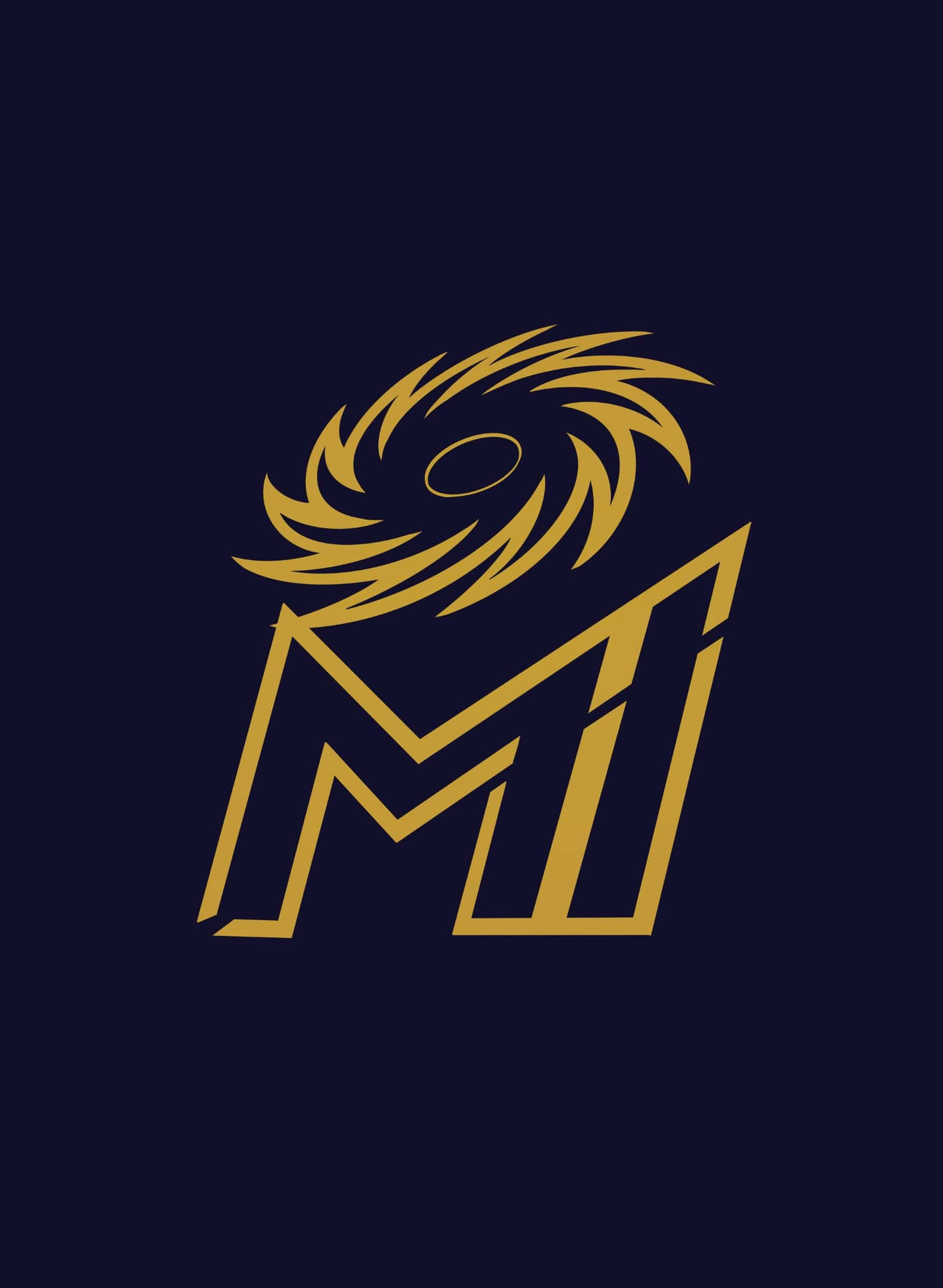 Download Mumbai Indians Gold Logo Wallpaper