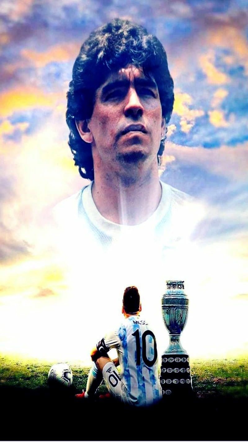 Messi And Maradona Wallpaper Discover more armando maradona, football, messi argentina, pele wallpaper.. Lionel messi, Messi, Lionel messi barcelona