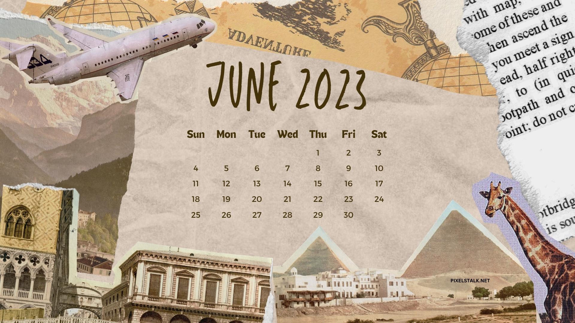 June 2023 Calendar Desktop Wallpapers