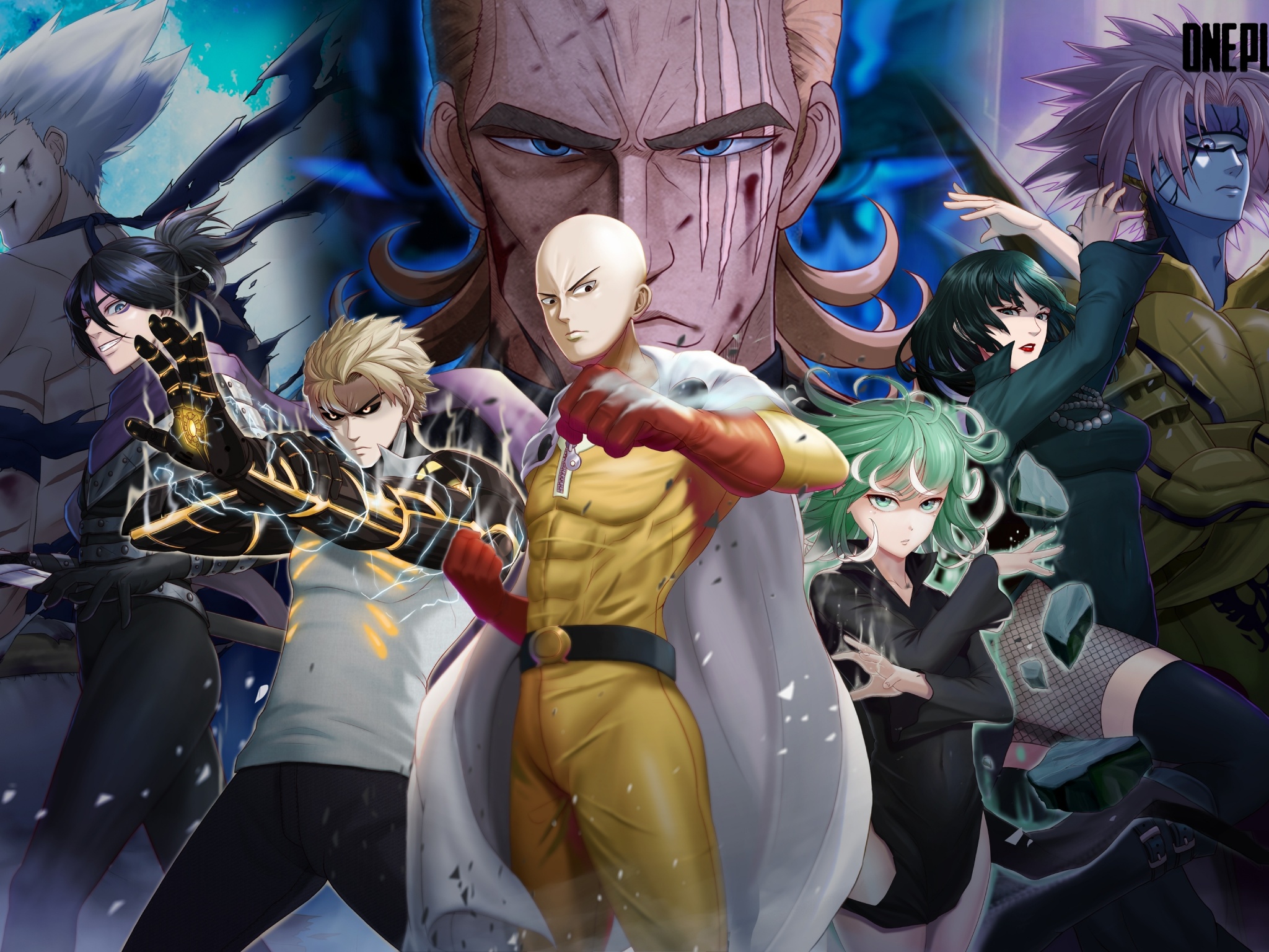 One Punch Man Wallpaper 4K, Fubuki, Garou, Garou, Anime