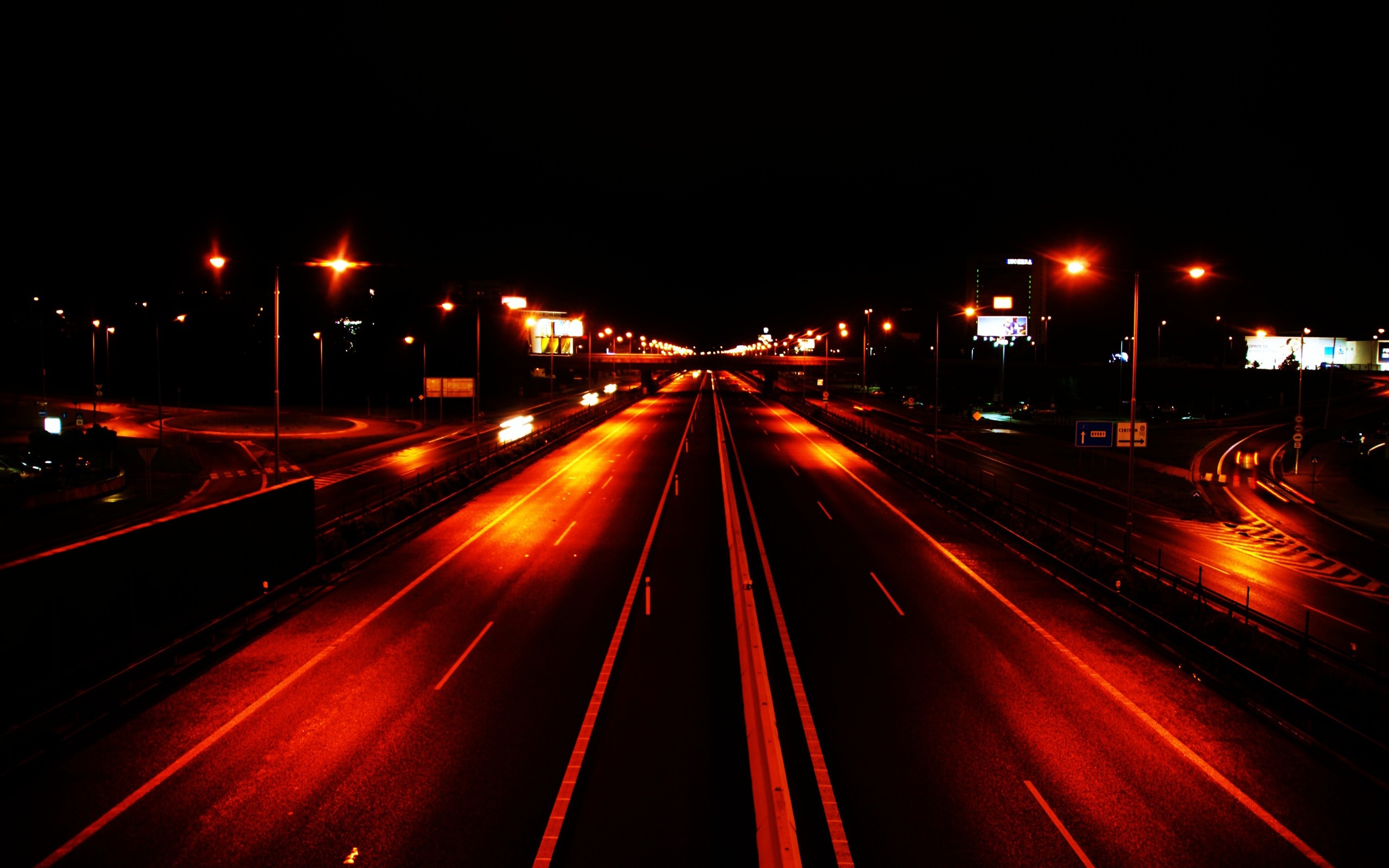 Highway in night wallpaper. Highway in night
