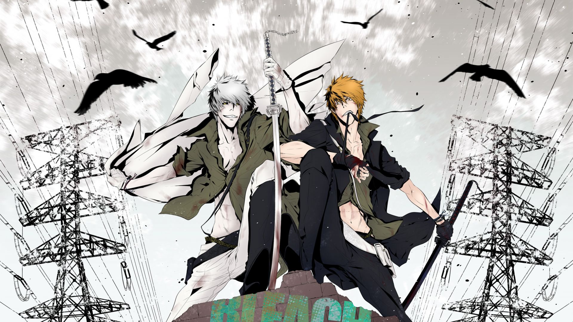 Desktop Wallpaper Ichigo Kurosaki, Hollow Ichigo, Zangetsu, Zanpakutō Spirit, Bleach, Anime, HD Image, Picture, Background, Dkqig2