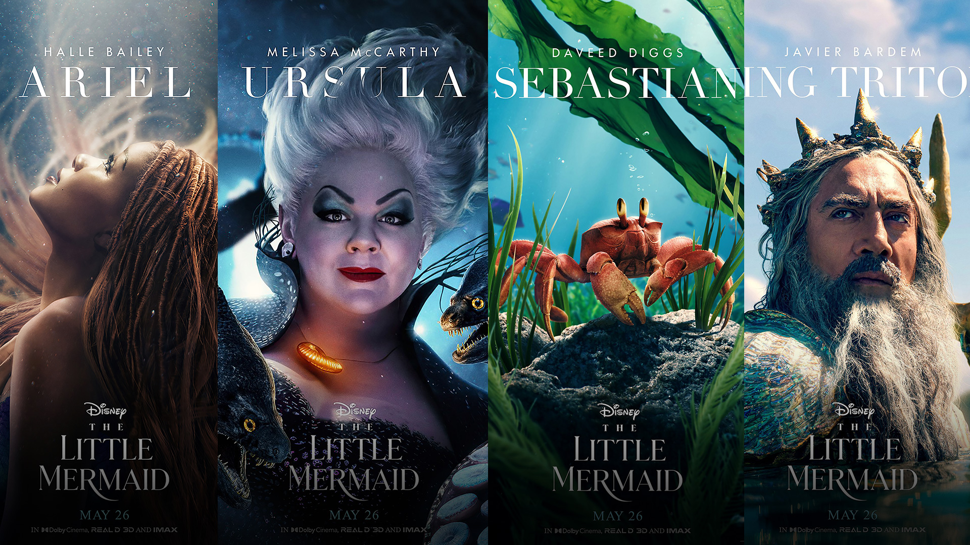 Stunning new characters posters for THE LITTLE MERMAID are out of this world!