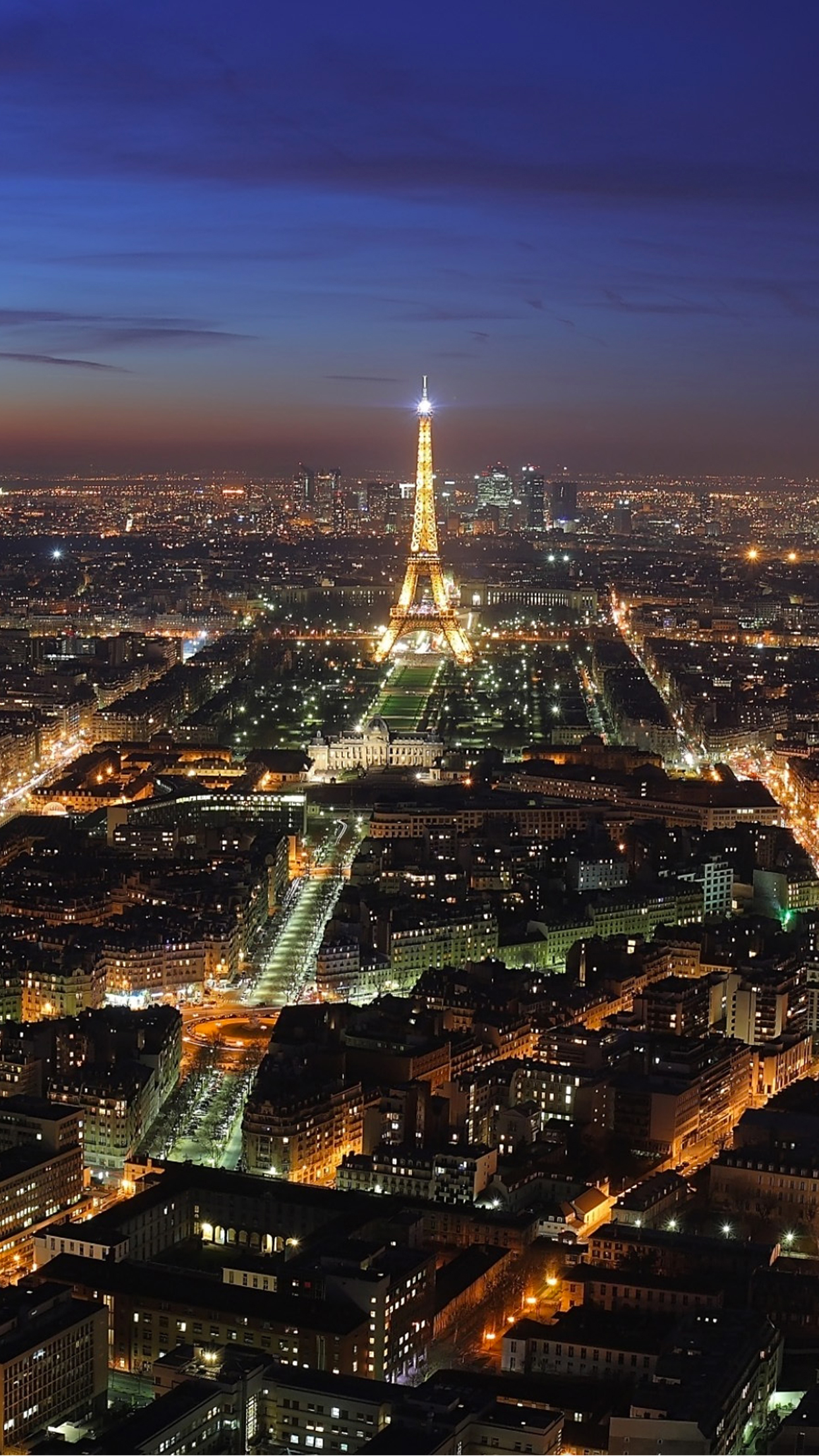 Paris by night city Wallpaper for iPhone 11, Pro Max, X, 8, 7, 6