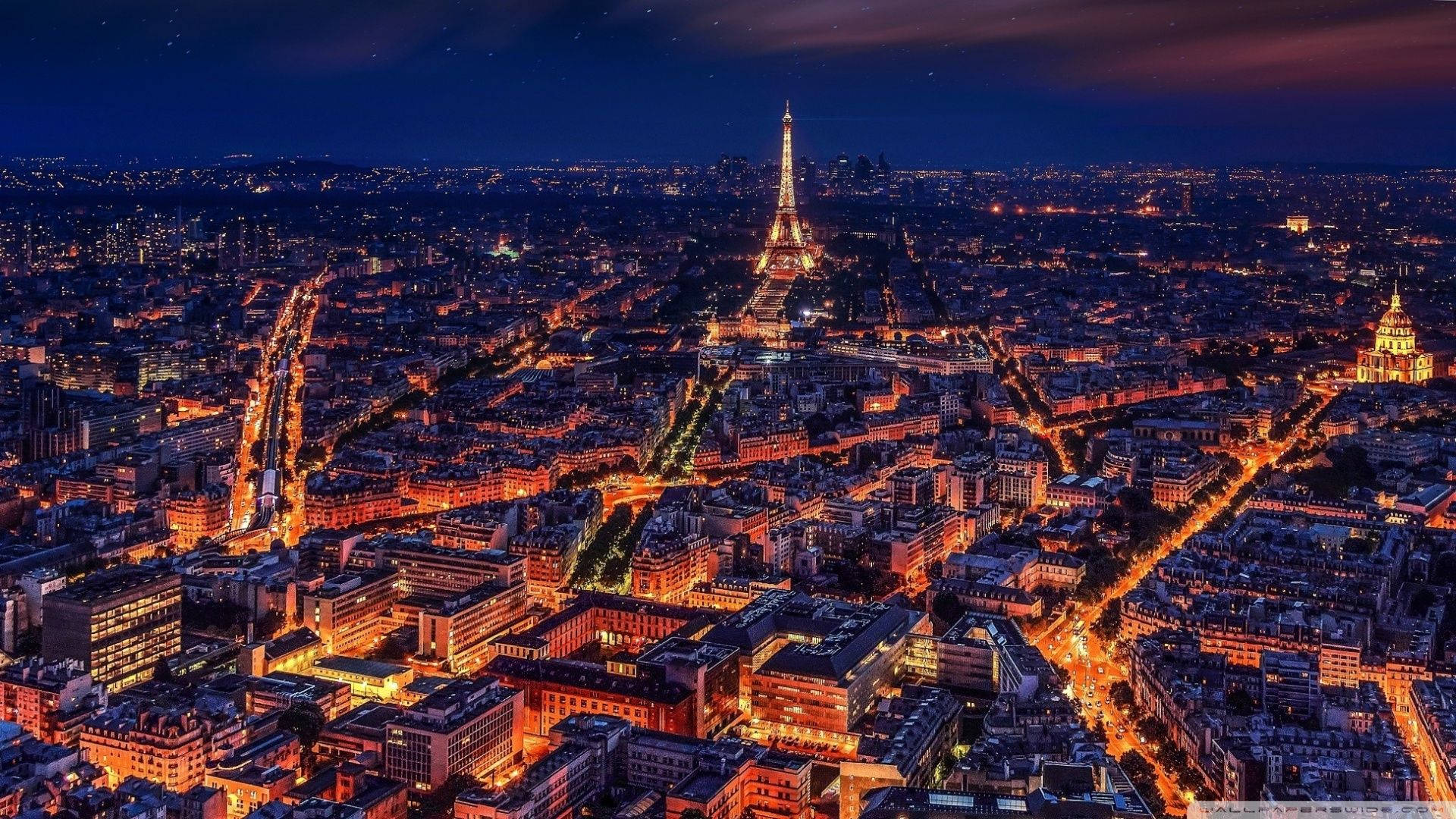 Download Illuminated Paris, The City of Lights Wallpaper