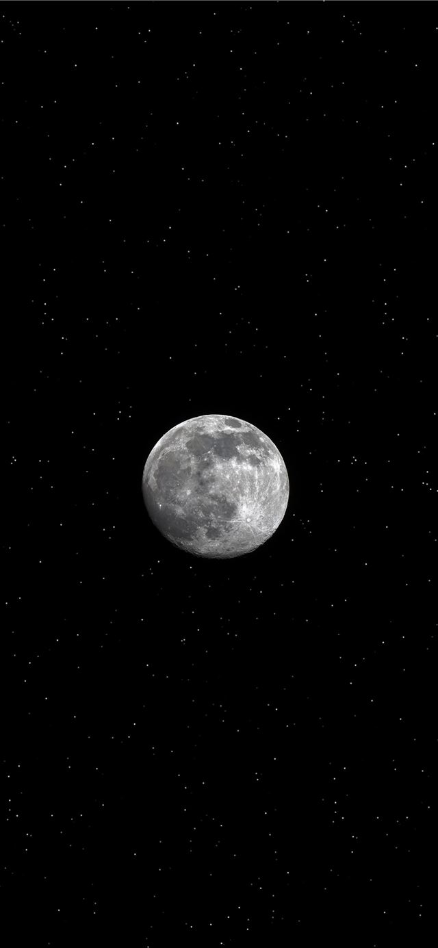 full moon in the night sky iPhone 8 Wallpaper Free Download
