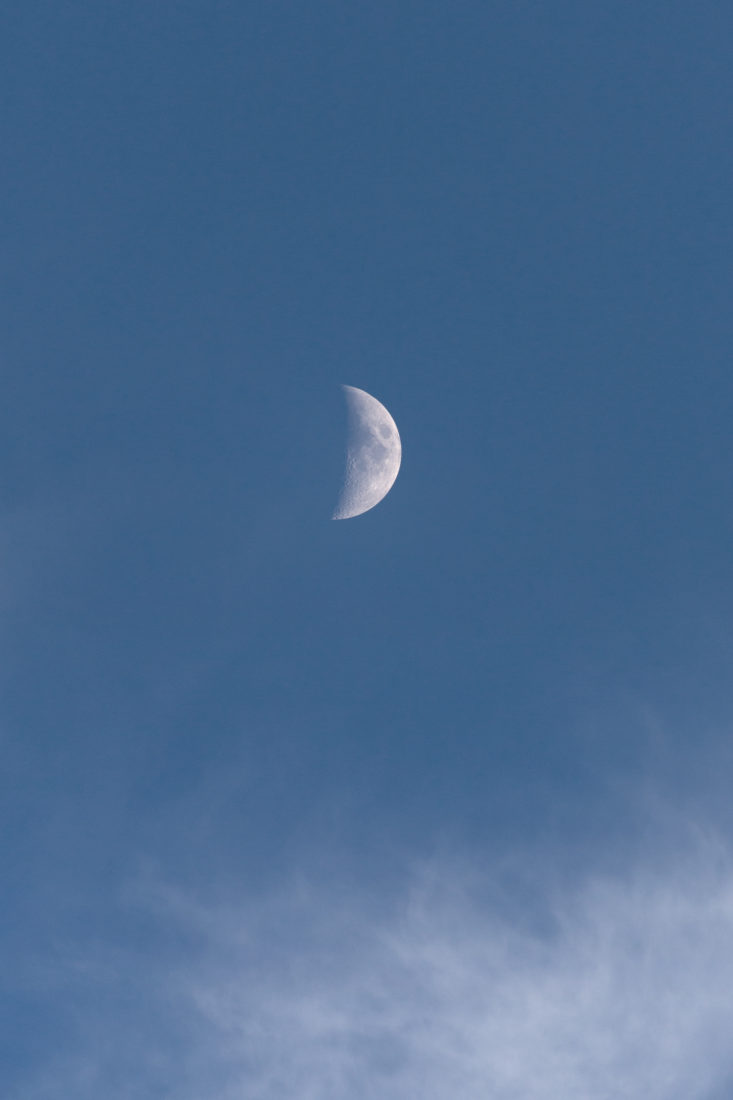 Moon Blue Sky Royalty Free