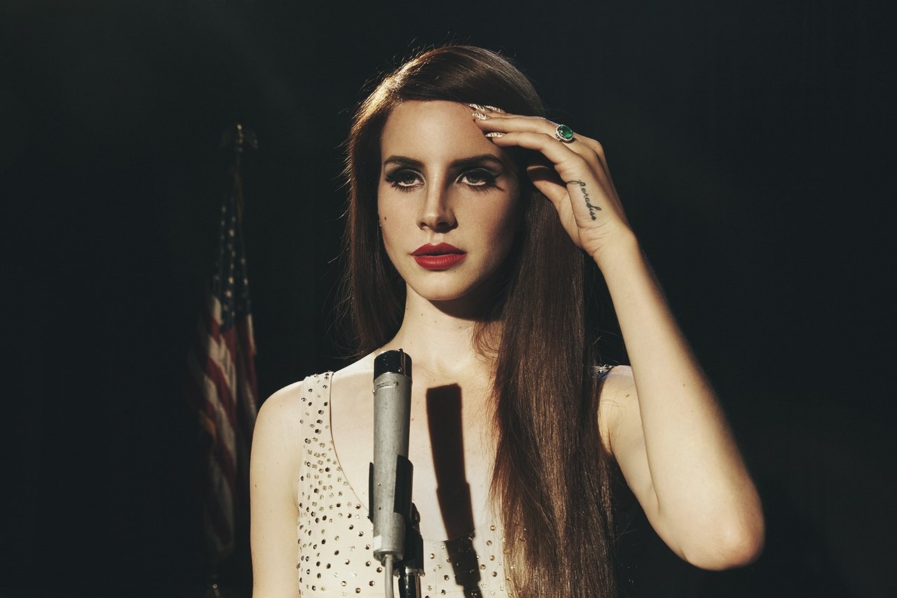 women, flag, Lana Del Rey, flag of the united states Gallery HD Wallpaper