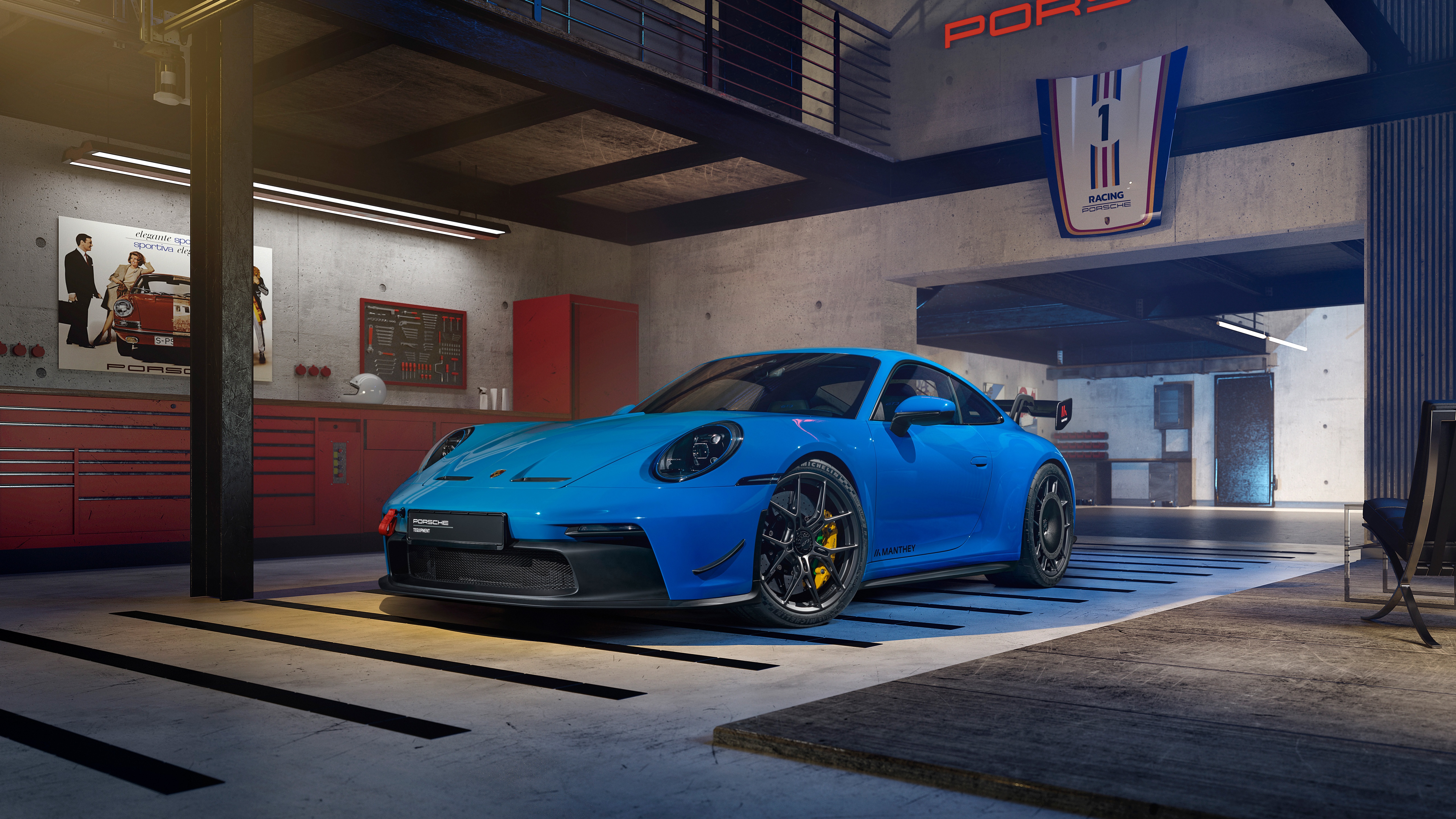 Porsche 911 GT3 Wallpaper 4K, Manthey Performance Kit, 2022, 5K