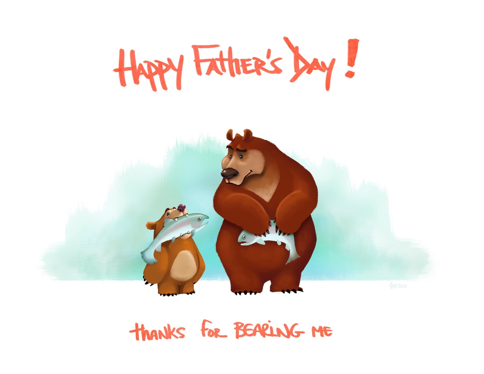 Happy Fathers Day, Thanks For Bearing Me Picture, Photo, and Image for Facebook, Tumblr, , and Twitter