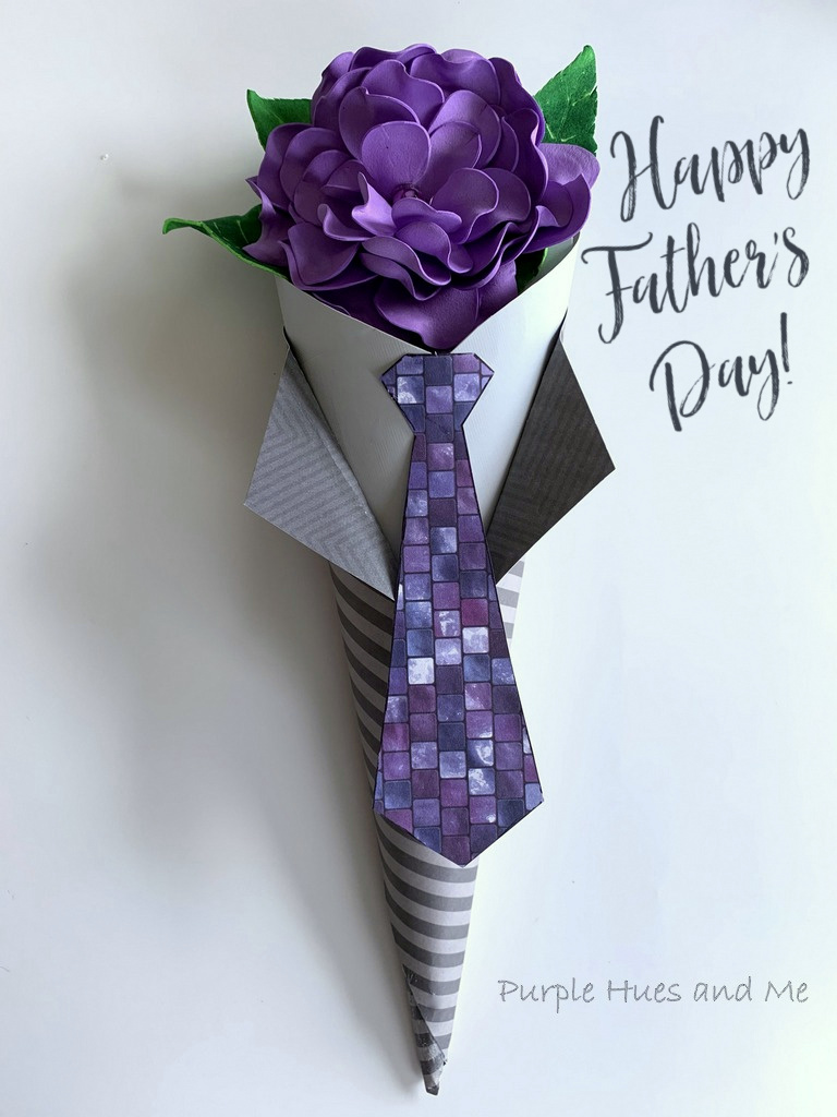 Purple Hues and Me: Happy Father's Day Cone Card
