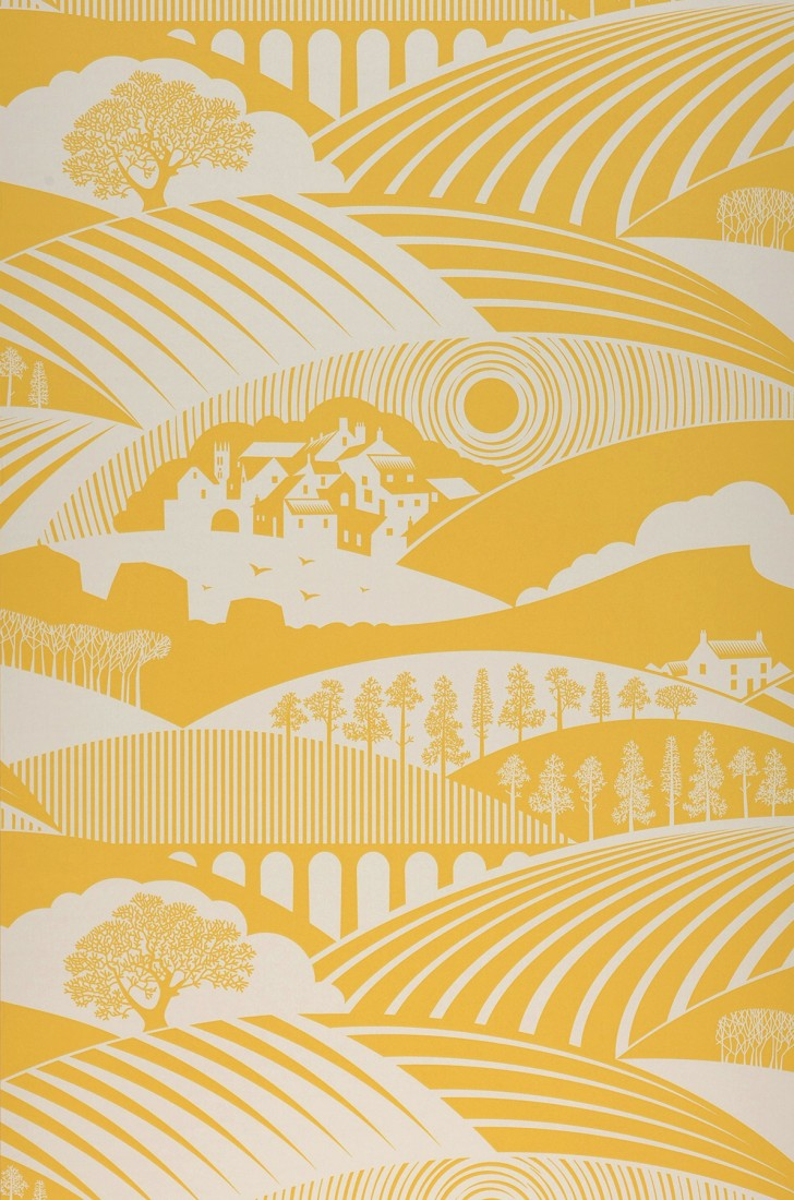 Wallpaper Ludovic lemon yellow. Papier peint, Idées de papier peint, Fond d'écran marguerite