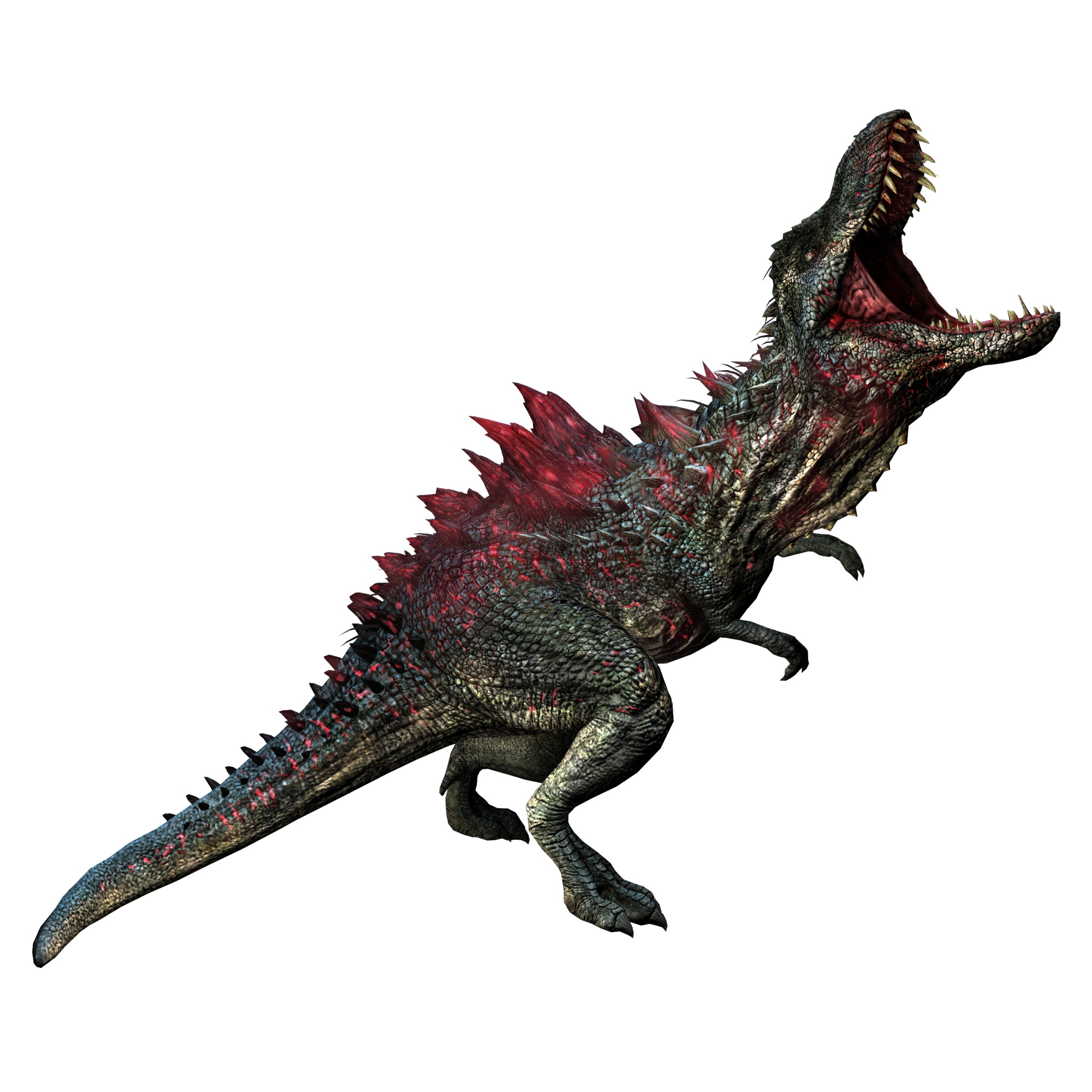 Mortem rex is a genetically enhanced blackTyrannosaurus rexwith large, purple and red plates juttin. Jurassic world, Jurassic park world, Jurassic world dinosaurs