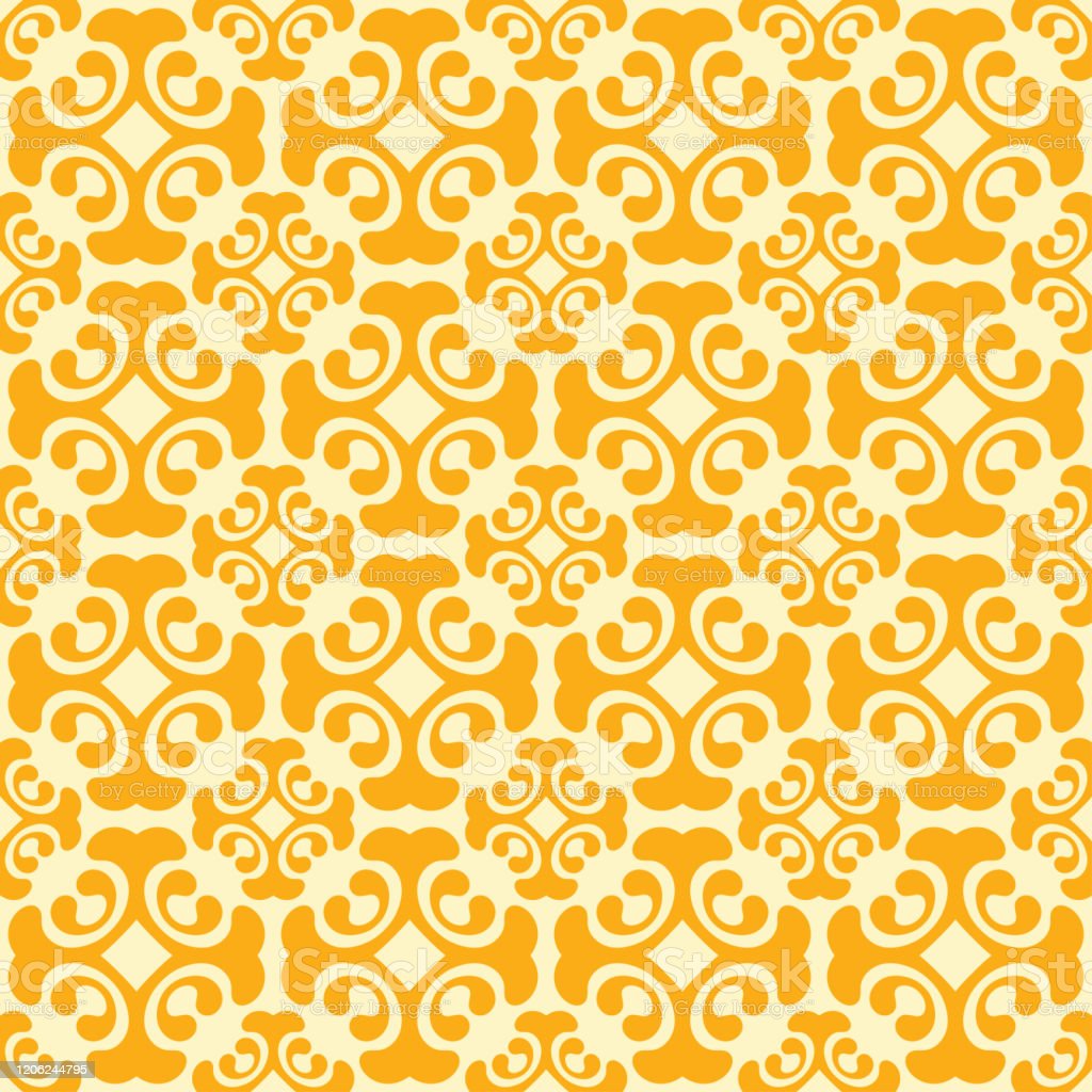 Yellow Background Pattern Background Image In Retro Style Seamless Pattern Wallpaper Texture Stock Illustration Image Now