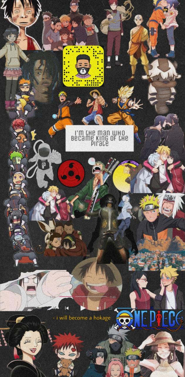 One piece x naruto wallpaper