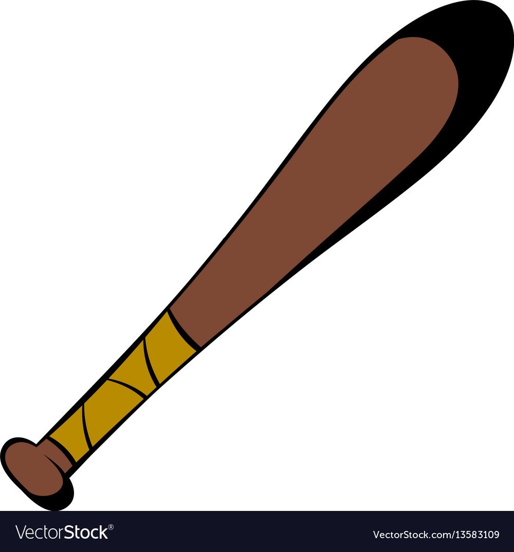 Baseball bat icon in icon cartoon Royalty Free Vector Image