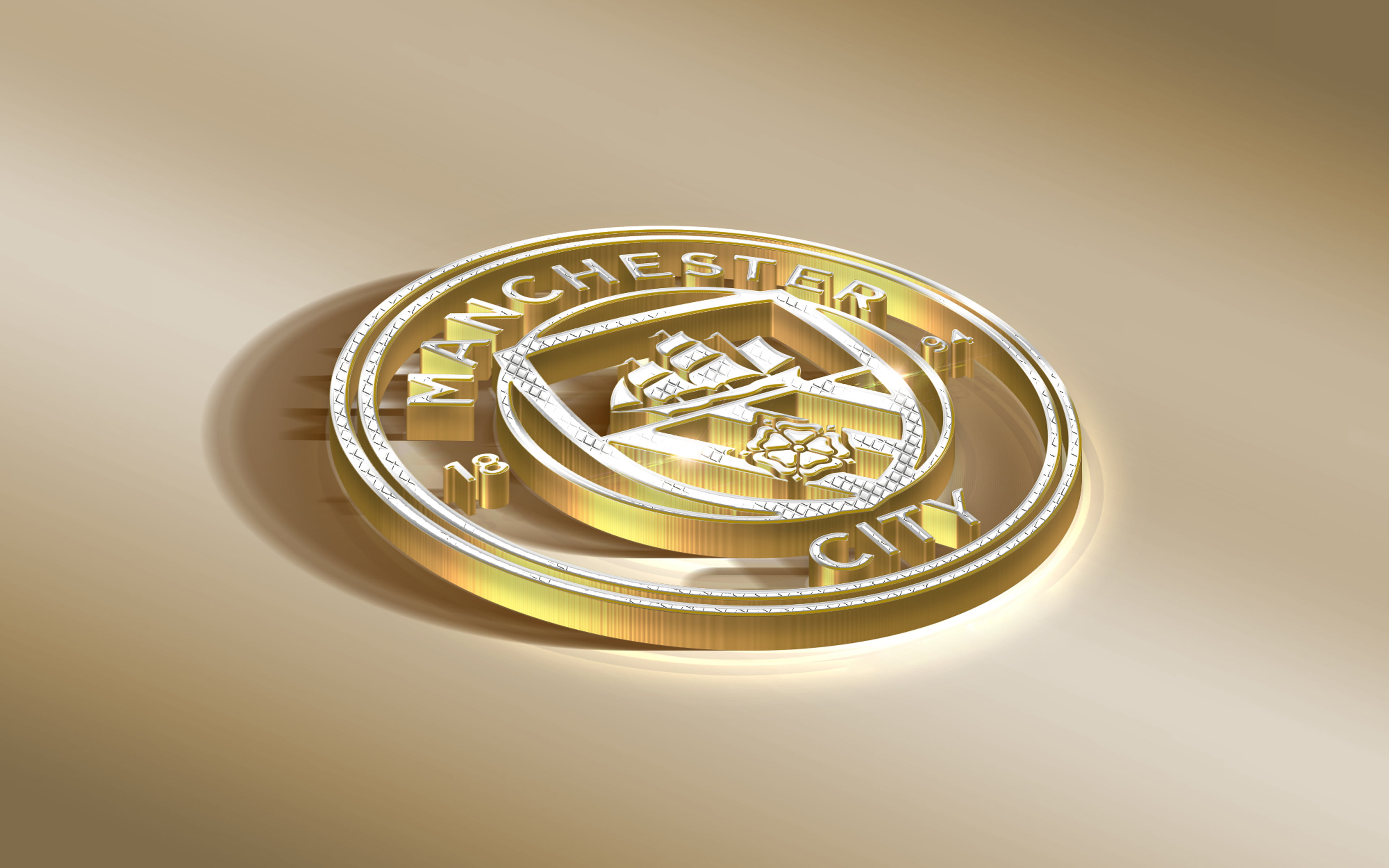 Wallpaper / 4K, Soccer, Manchester City F.C., Emblem, Logo free download