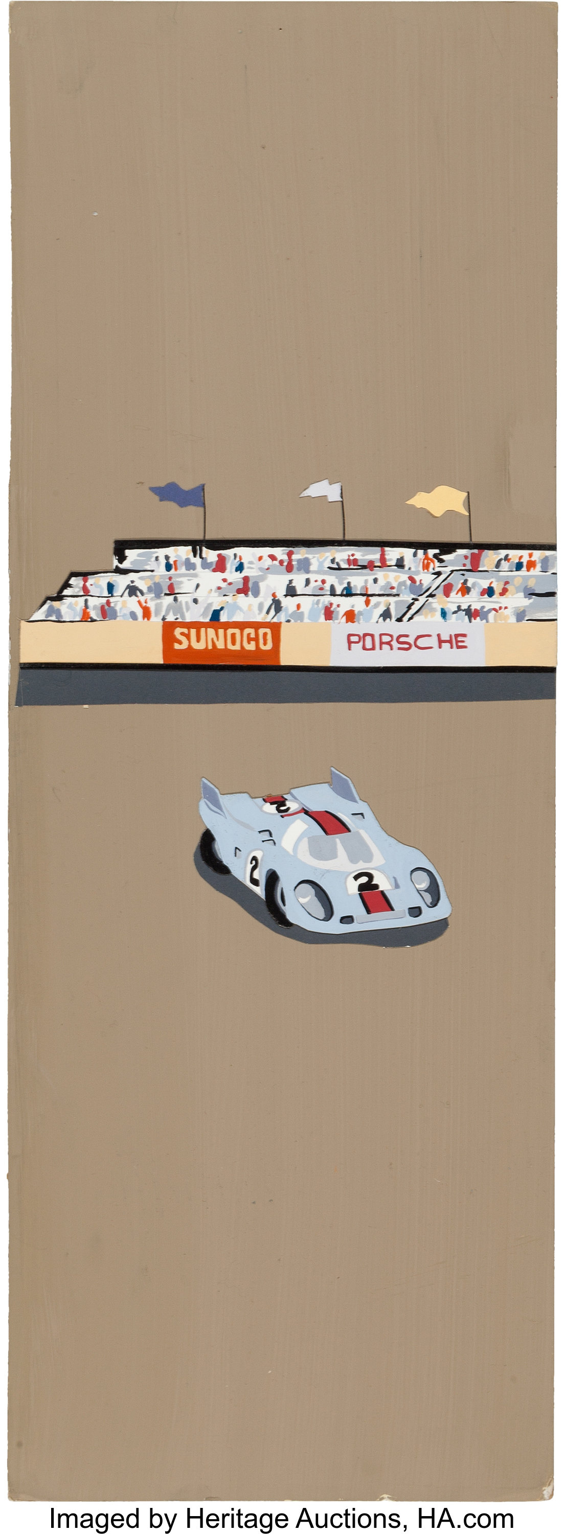 Original Art For Porsche Themed Wallpaper. Transportation. Lot