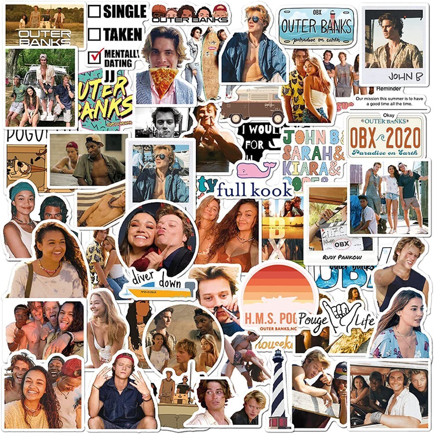 OUTER BANKS Vinyl Stickers [E] POGUE LIFE John B JJ OBX Laptop Waterproof Decals