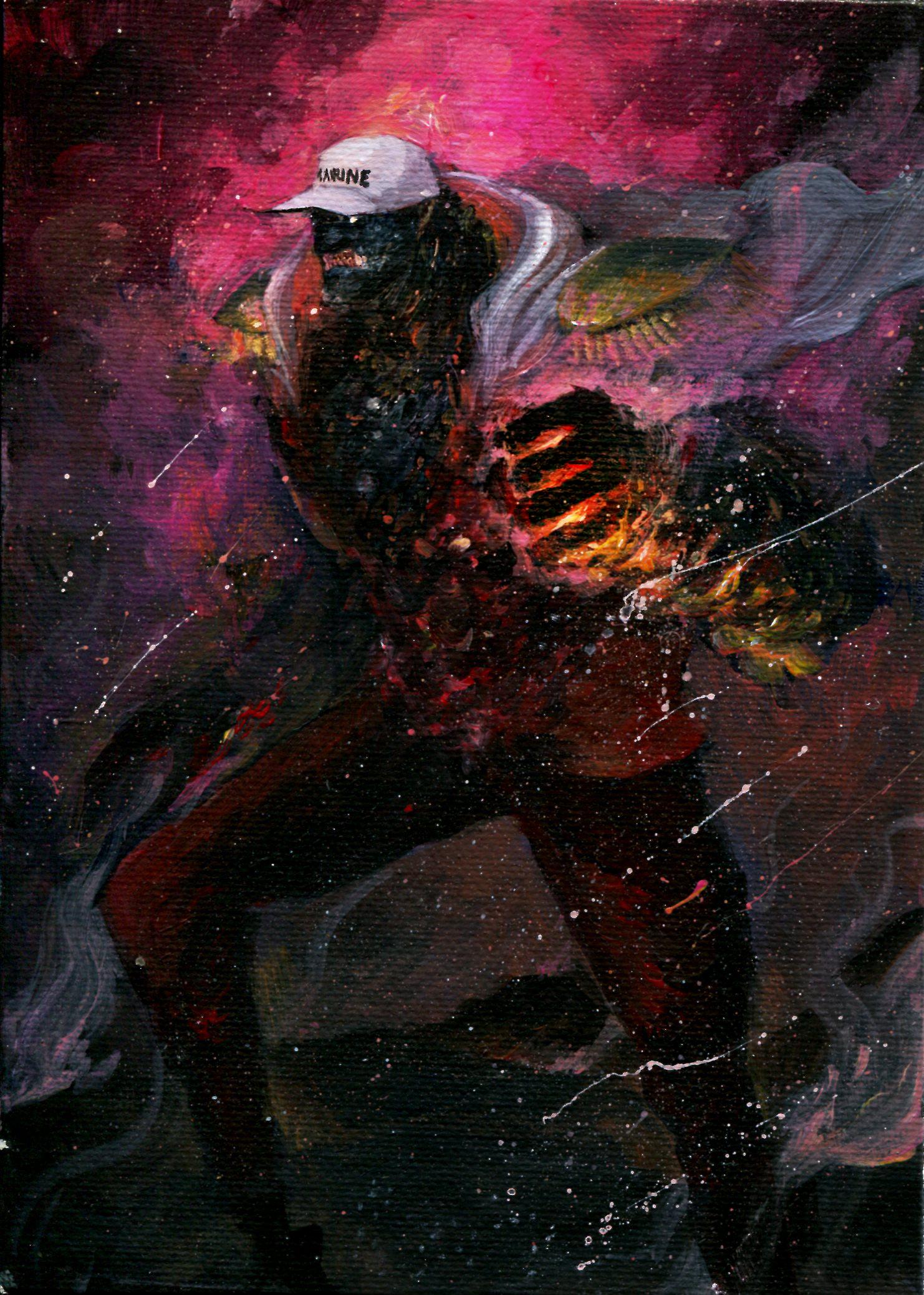 Took a break to paint Akainu!