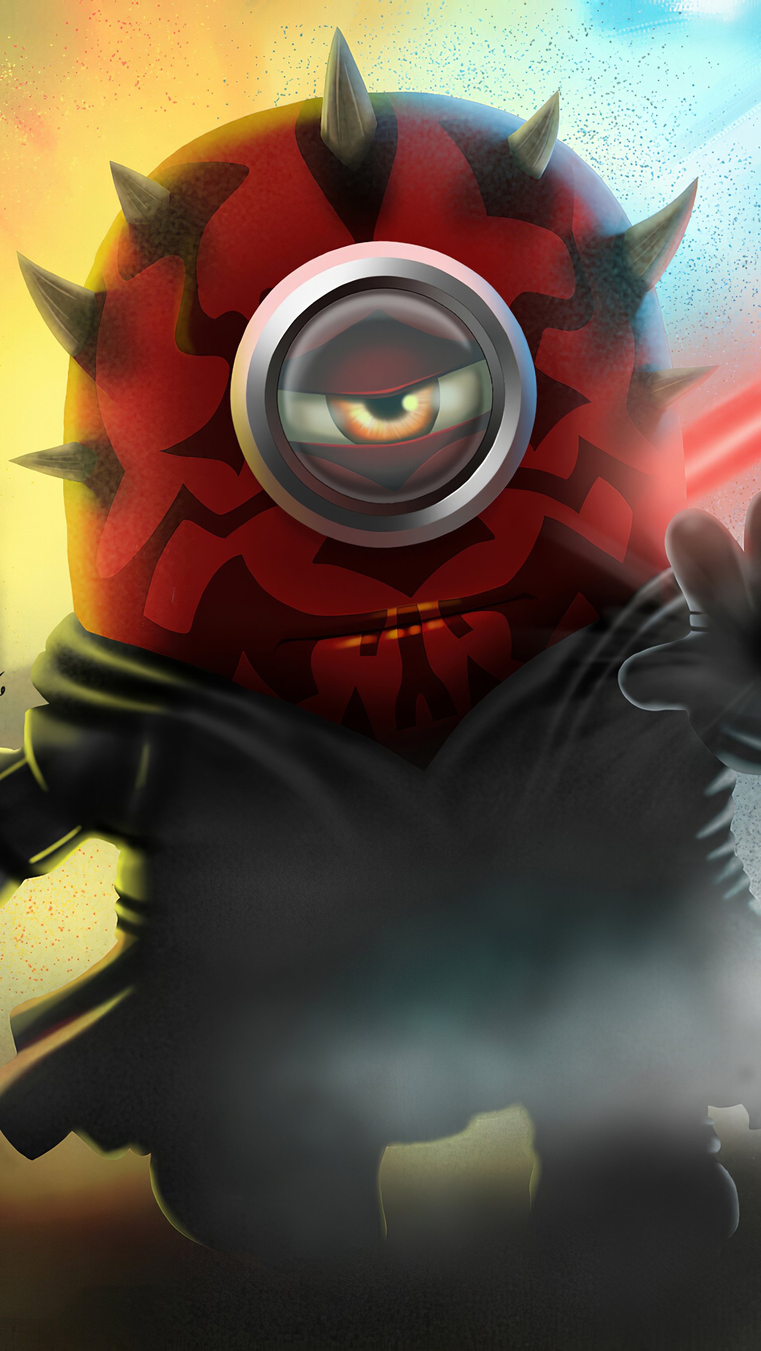 Minion as Darth Maul from Star wars Wallpaper 4k Ultra HD